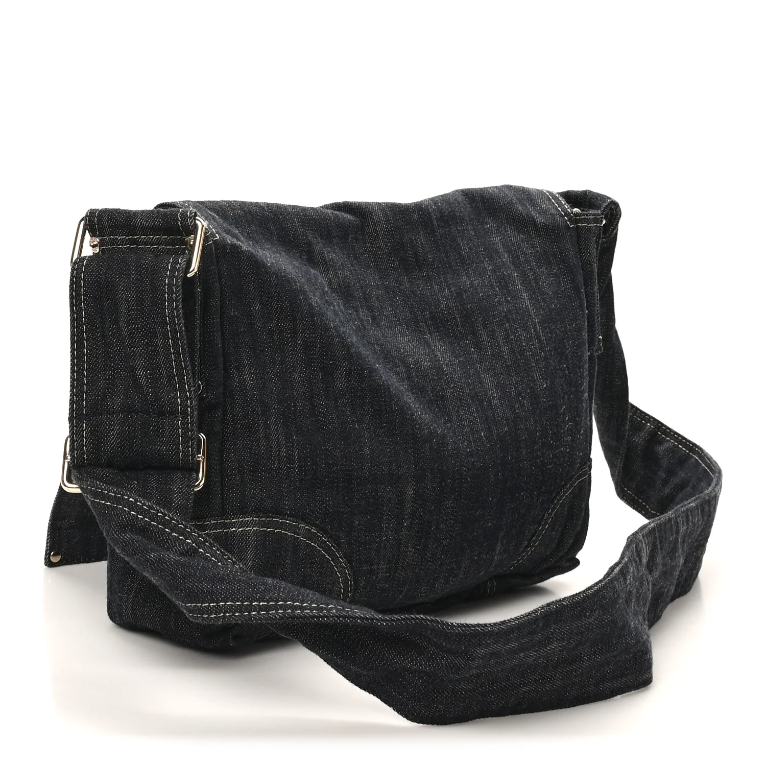 Denim CC Messenger Bag Blue - Image 3
