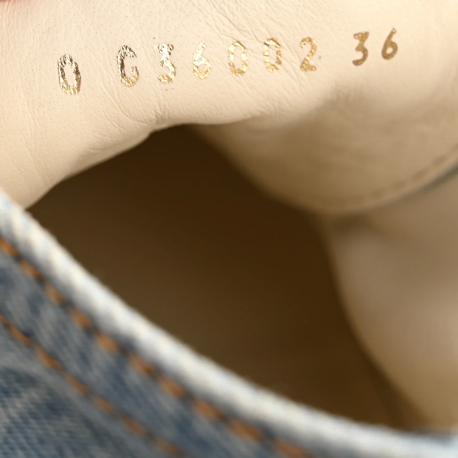 Denim Lace Up Boots 36 Light Blue - Image 8