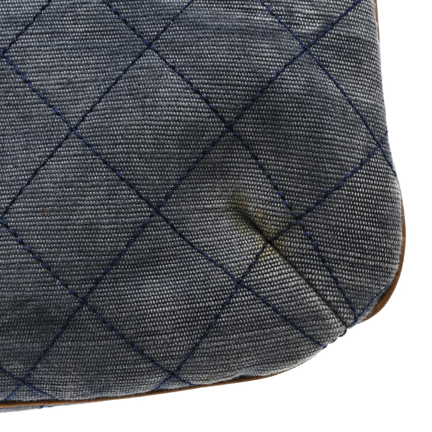 Denim Lambskin Quilted CC Clutch Blue - Image 12