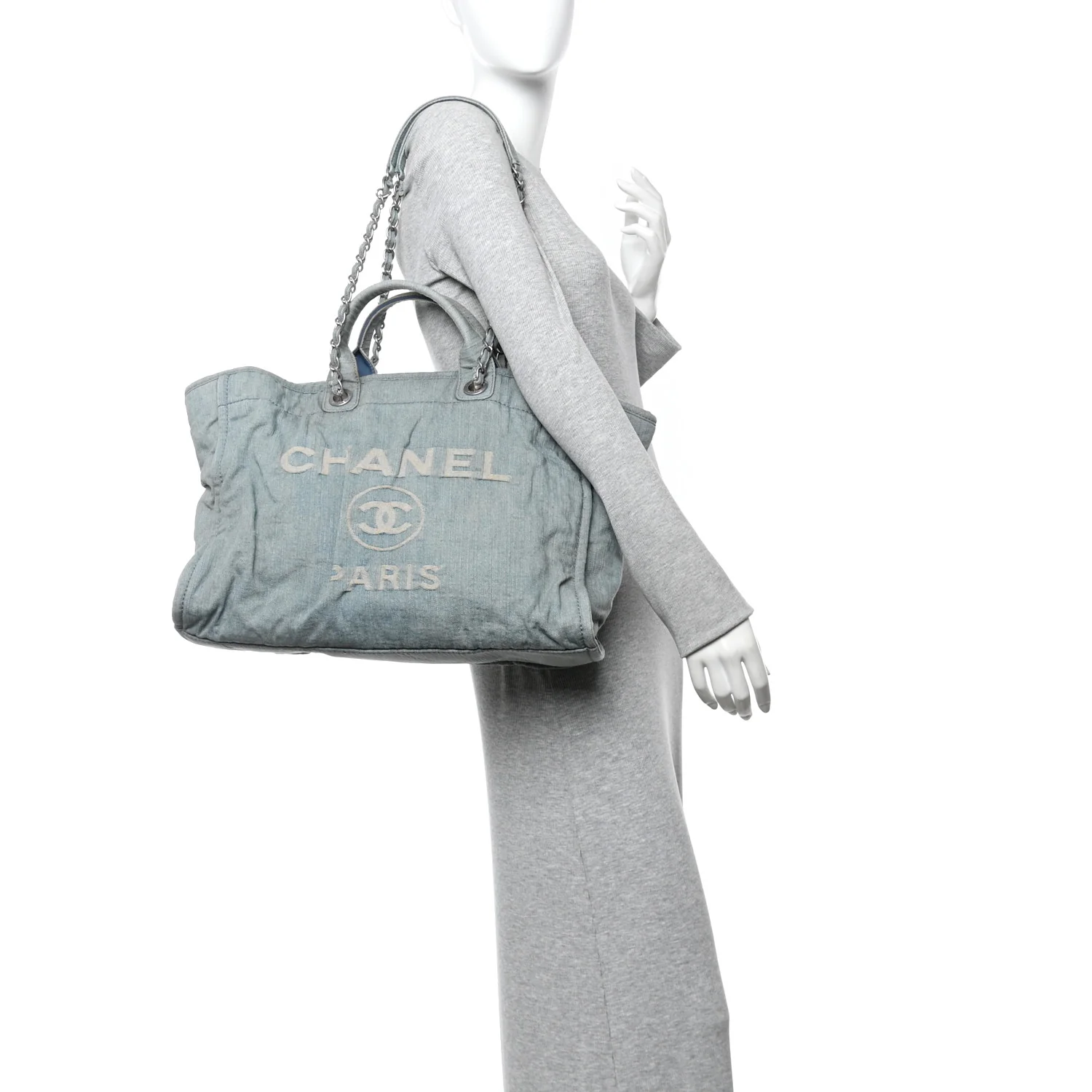 Denim Medium Deauville Tote Light Blue - Image 2