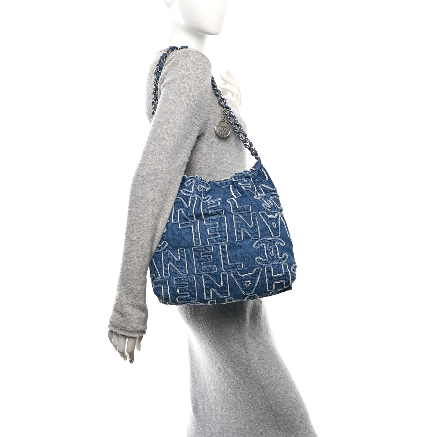 Denim Patchwork Logo Chanel 22 Blue - Image 2