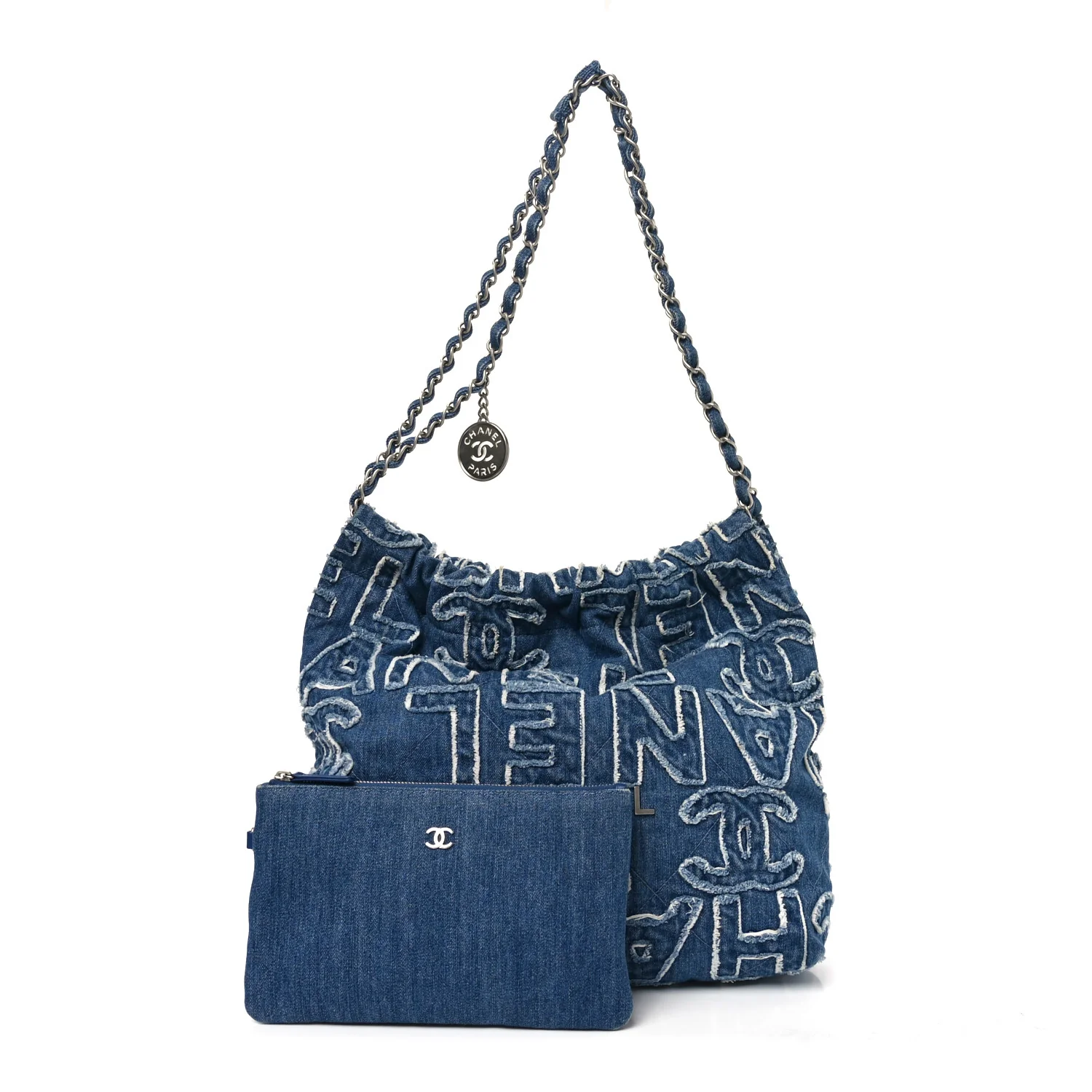 Denim Patchwork Logo Chanel 22 Blue - Image 3