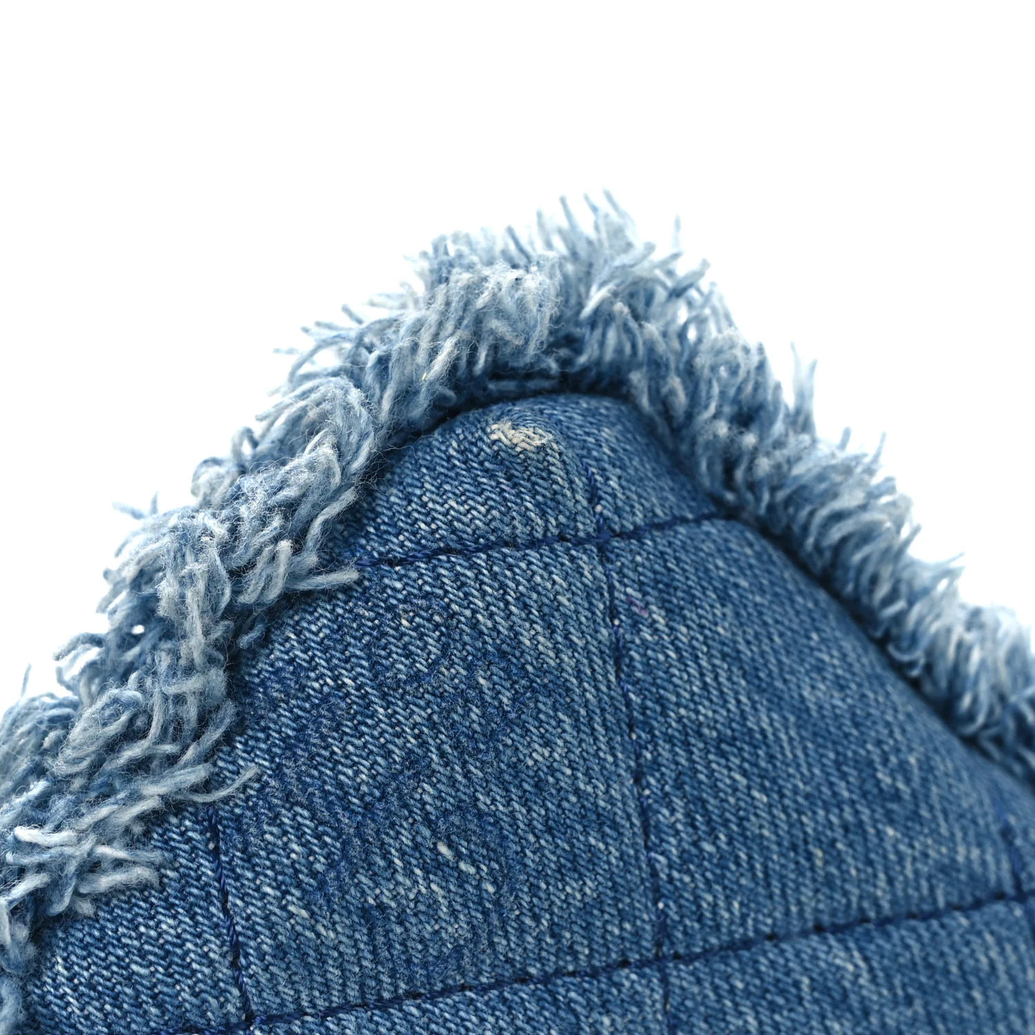 Denim Quilted Denim Mood Clutch With Chain Blue Multicolor - Image 19