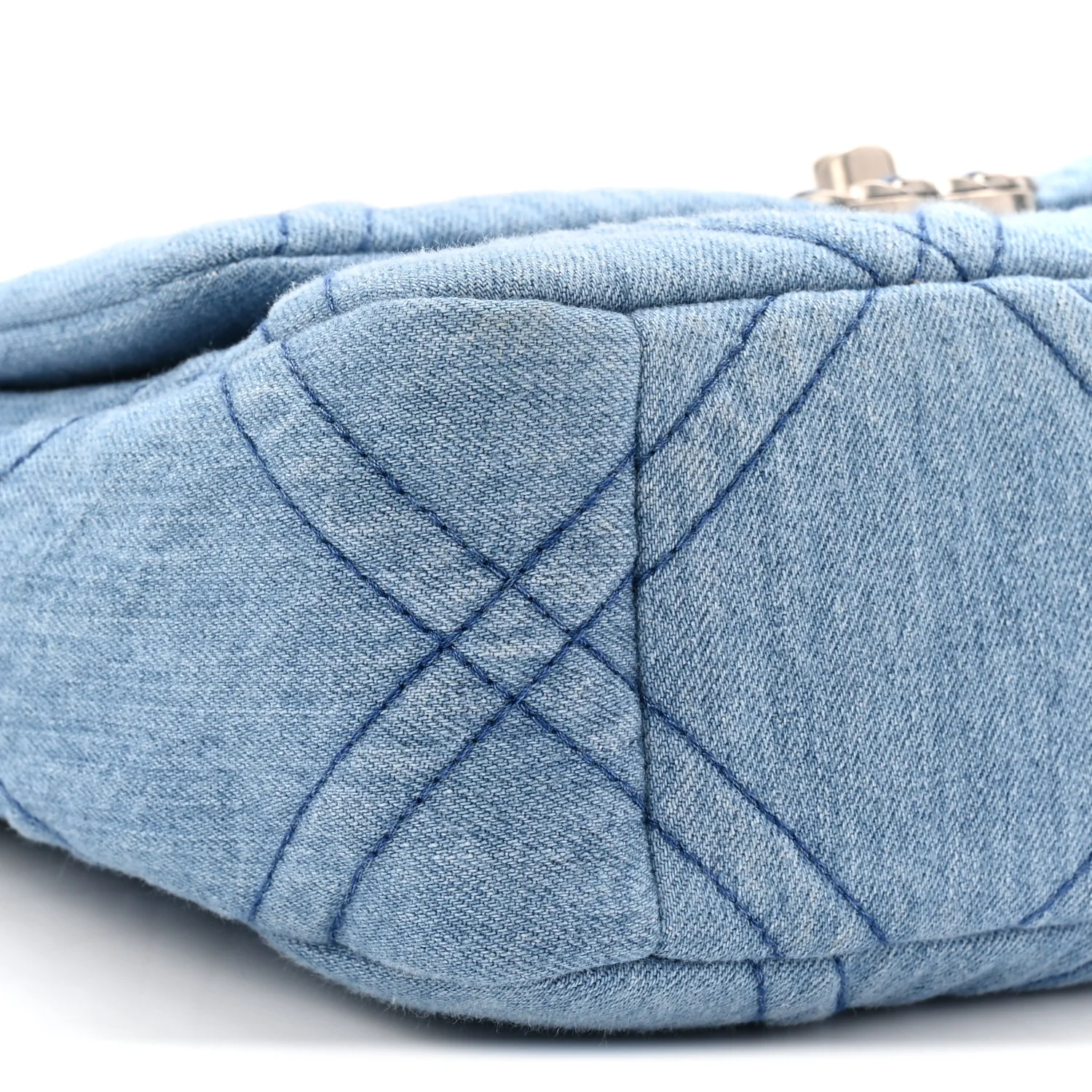 Denim Quilted Medium Chanel 19 Flap Blue - Image 9