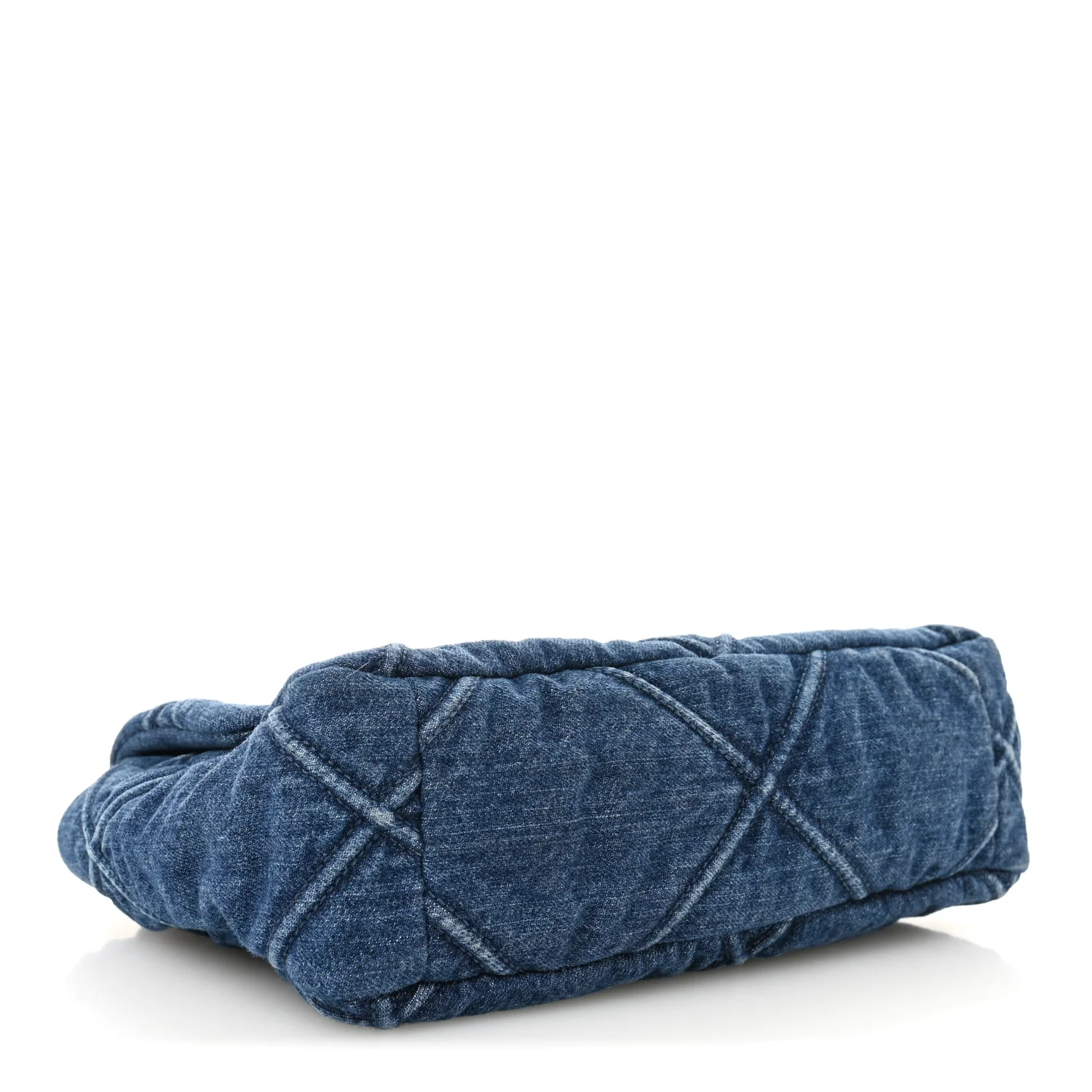 Denim Quilted Medium Chanel 19 Flap Blue - Image 4