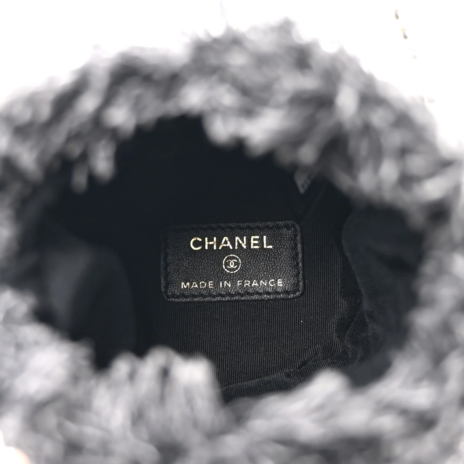 Denim Quilted Mood Mini Bucket With Chain Black Multicolor - Image 5