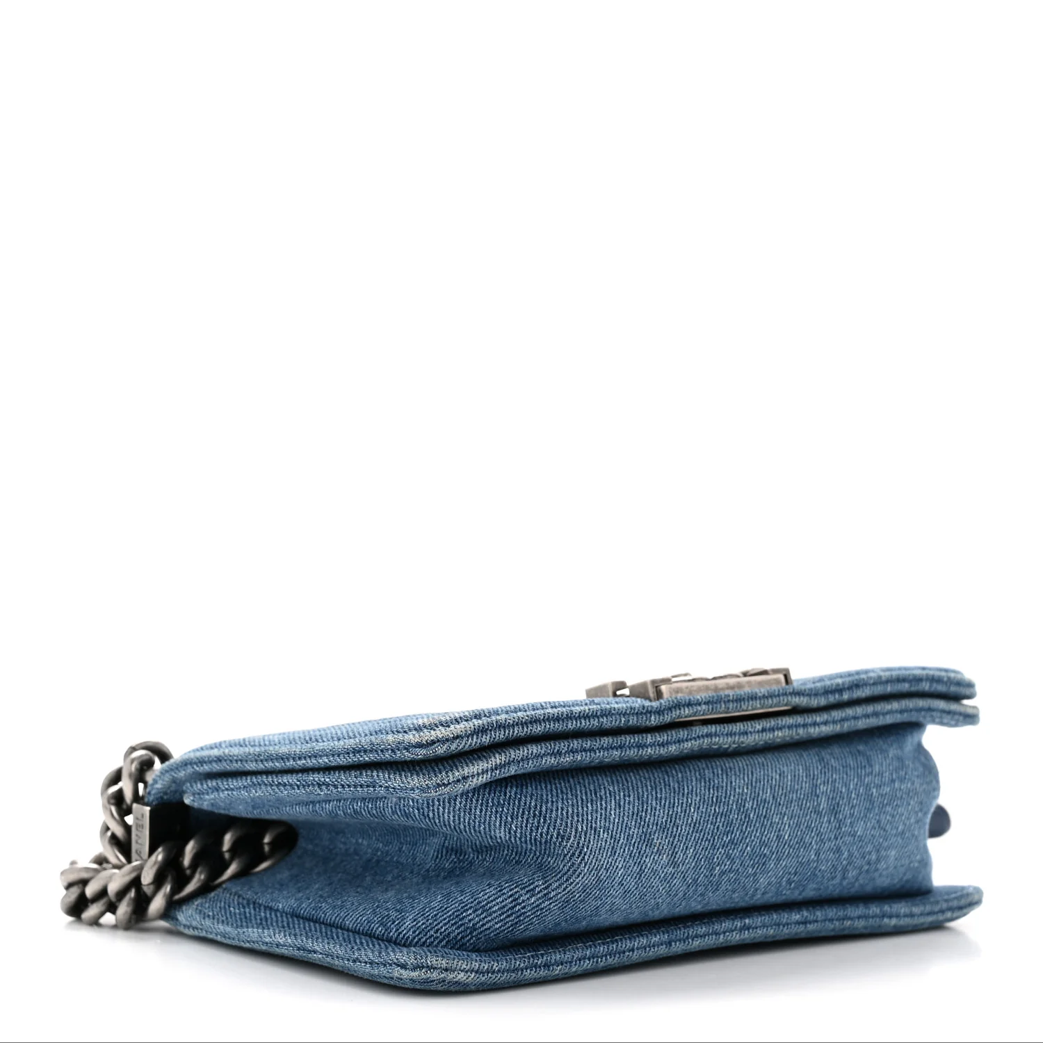 Denim Quilted Small Boy Flap Blue - Image 3