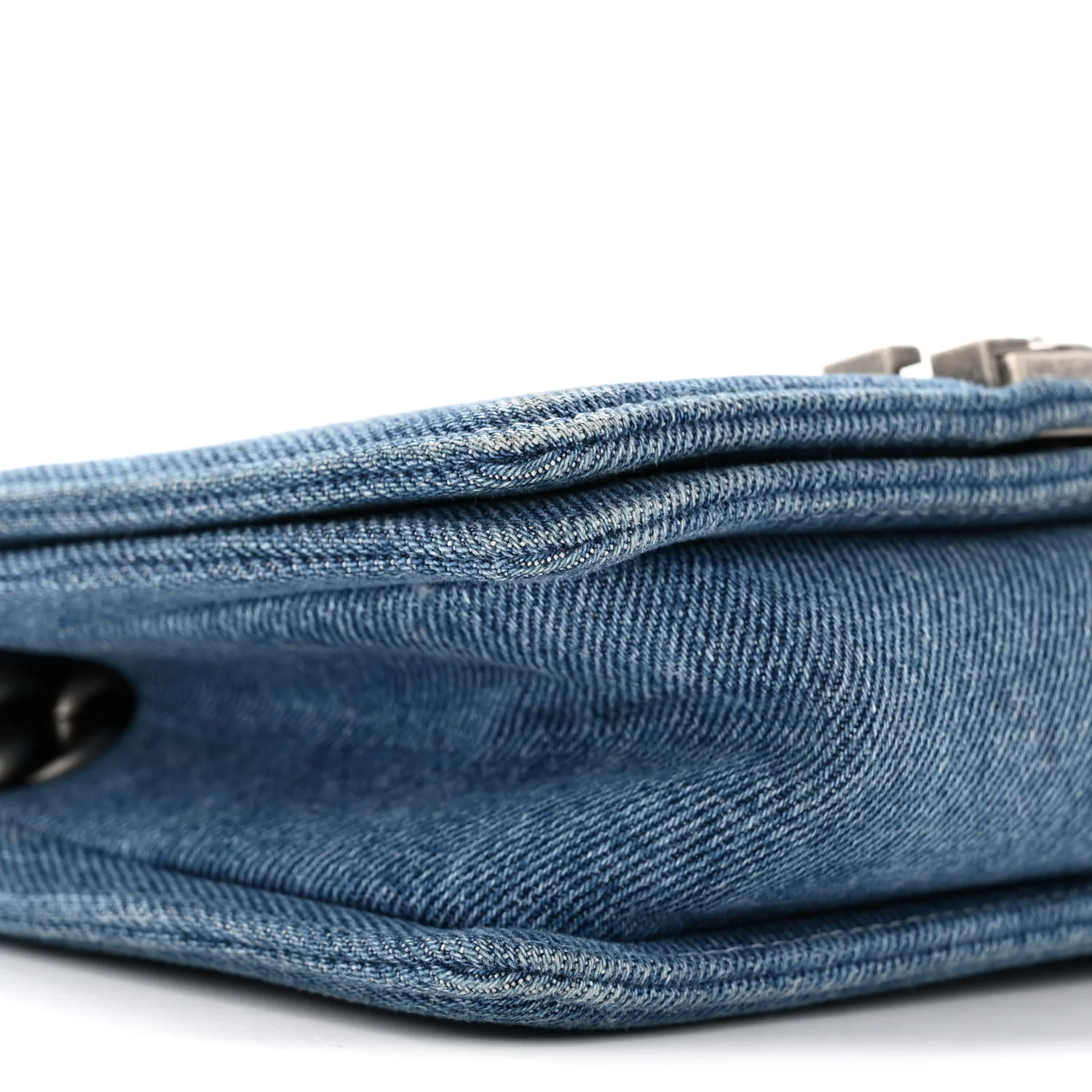 Denim Quilted Small Boy Flap Blue - Image 8