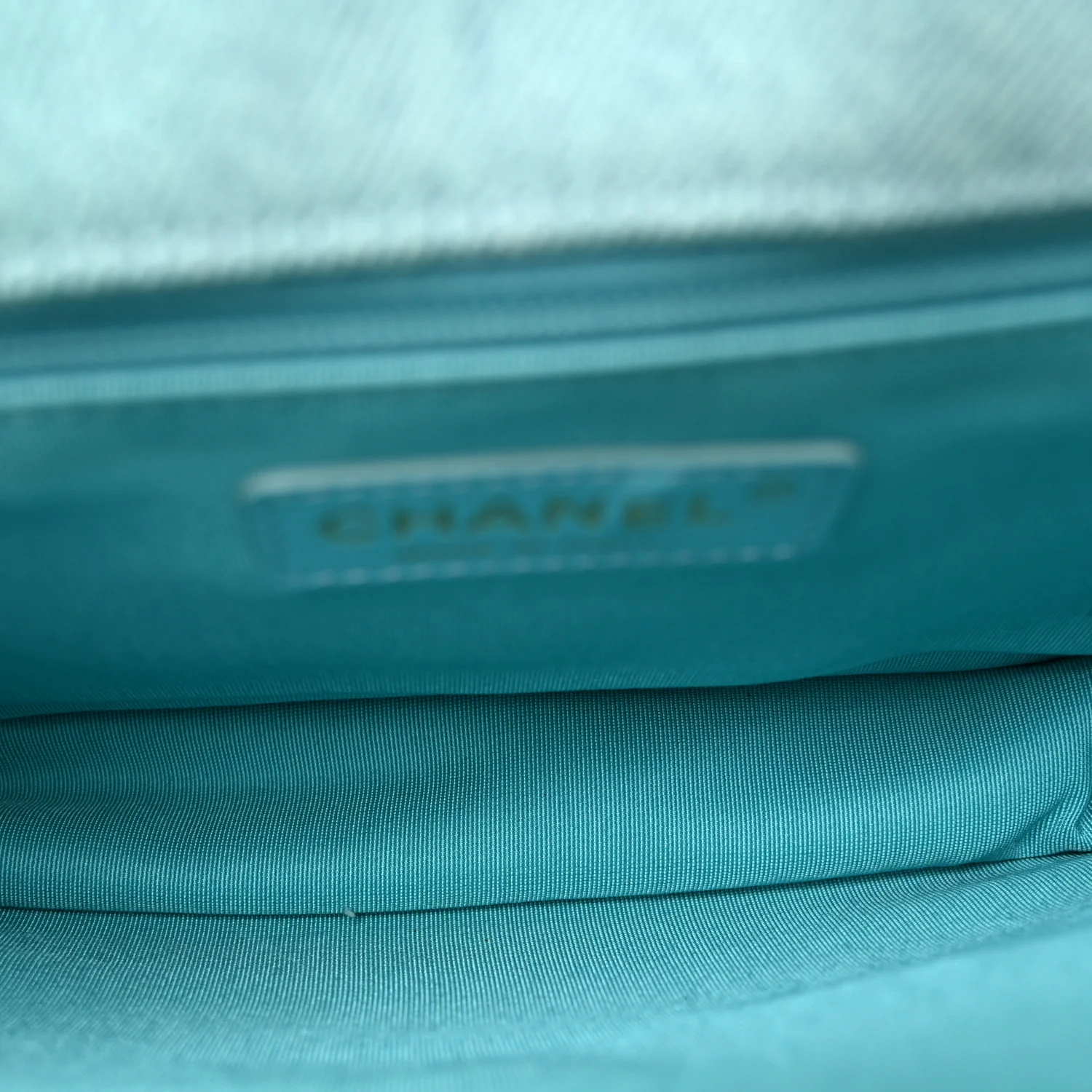 Denim Quilted Small Messenger Flap Neon Blue - Image 5
