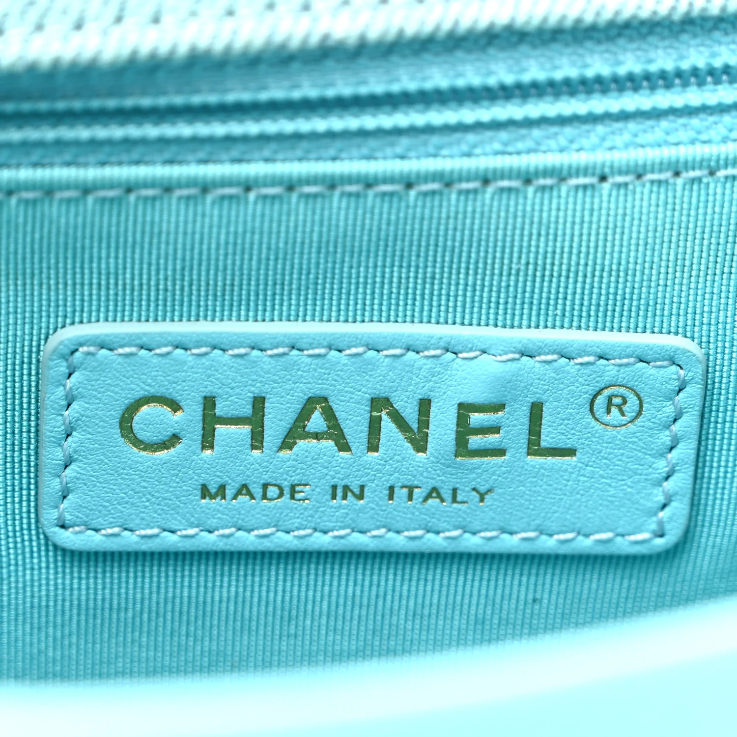 Denim Quilted Small Messenger Flap Neon Blue - Image 6