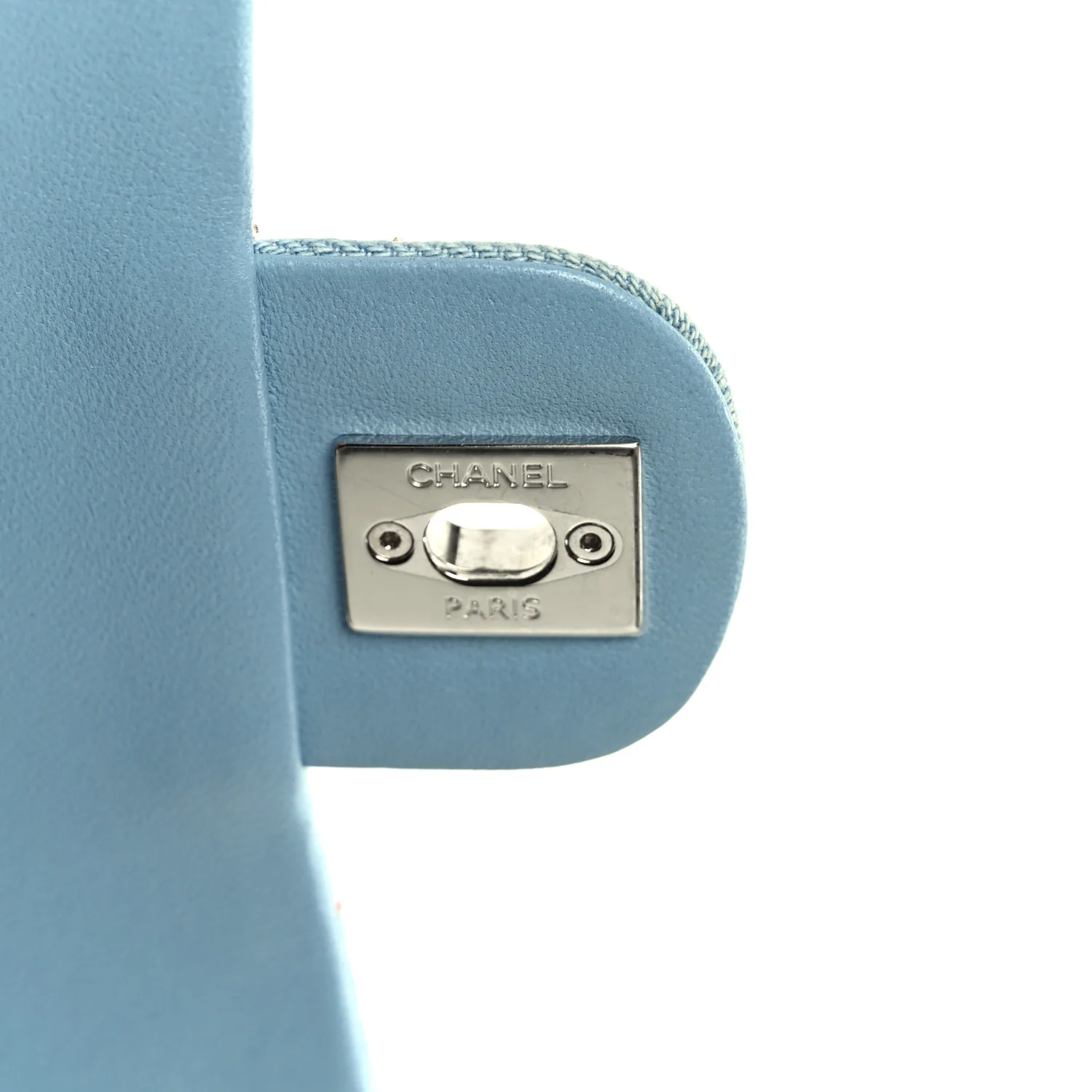 Denim Strass Evening Flap Bag Blue - Image 7