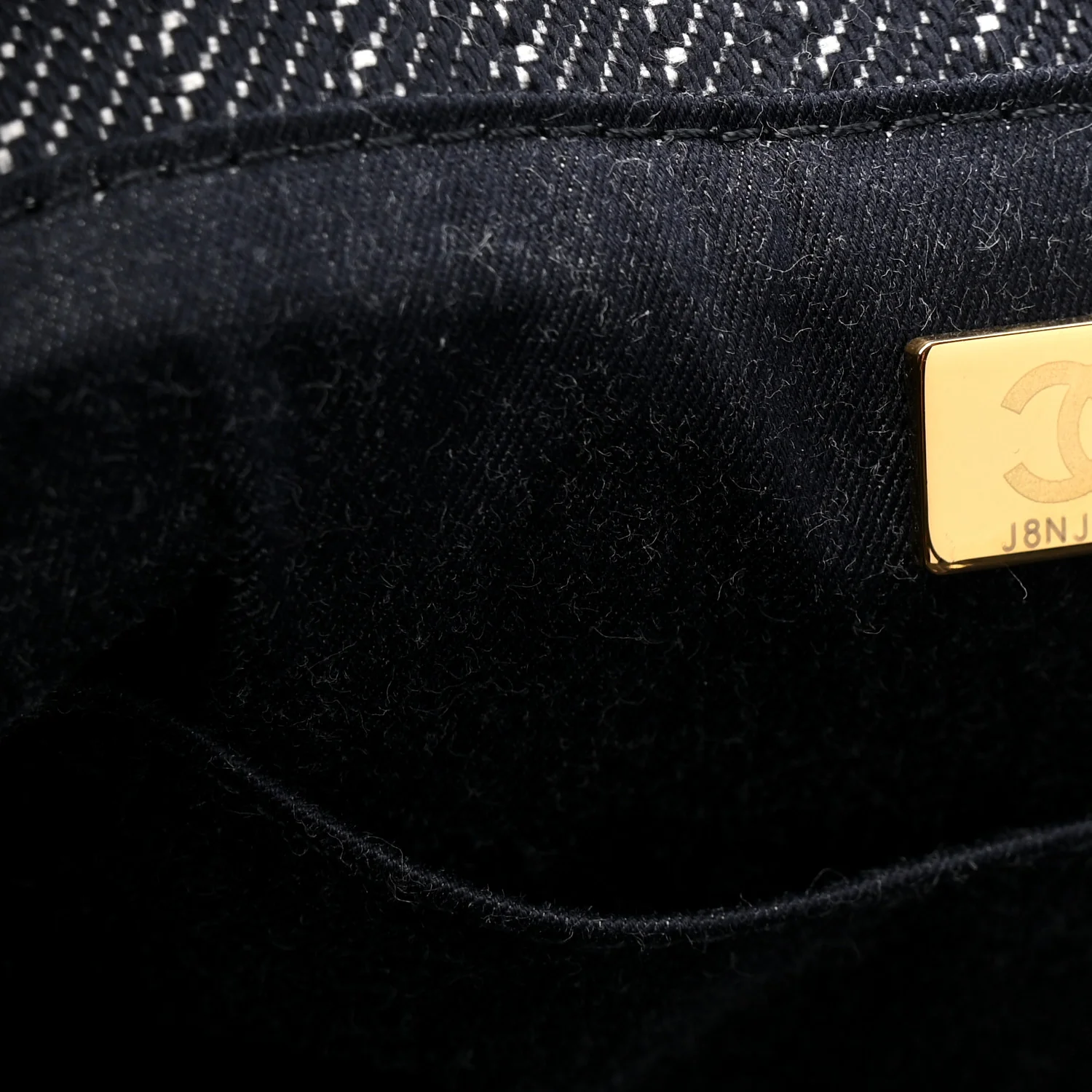 Denim Striped Medium Deauville Tote Blue White - Image 15