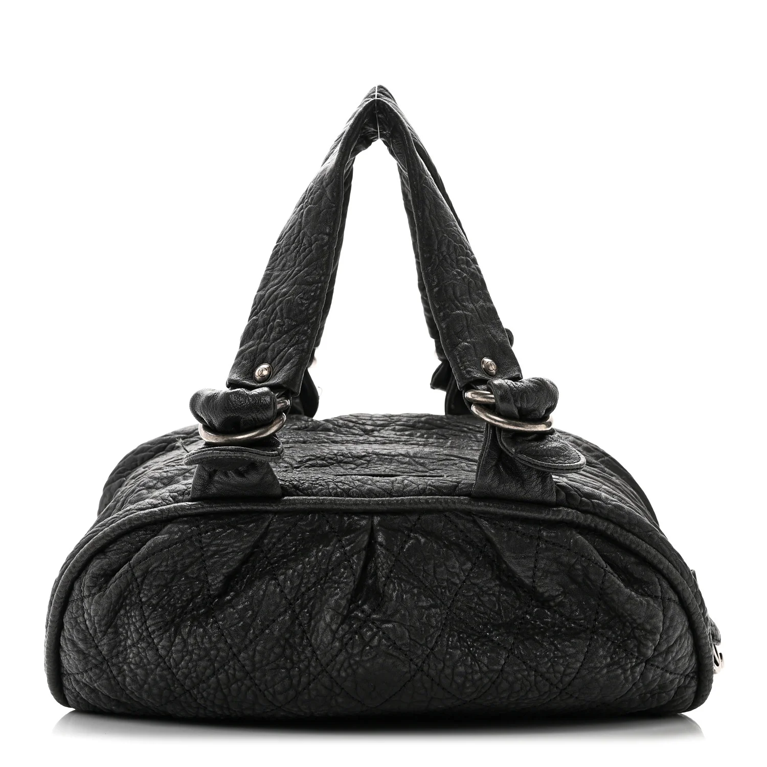 Distressed Lambskin Le Marais Bowler Black