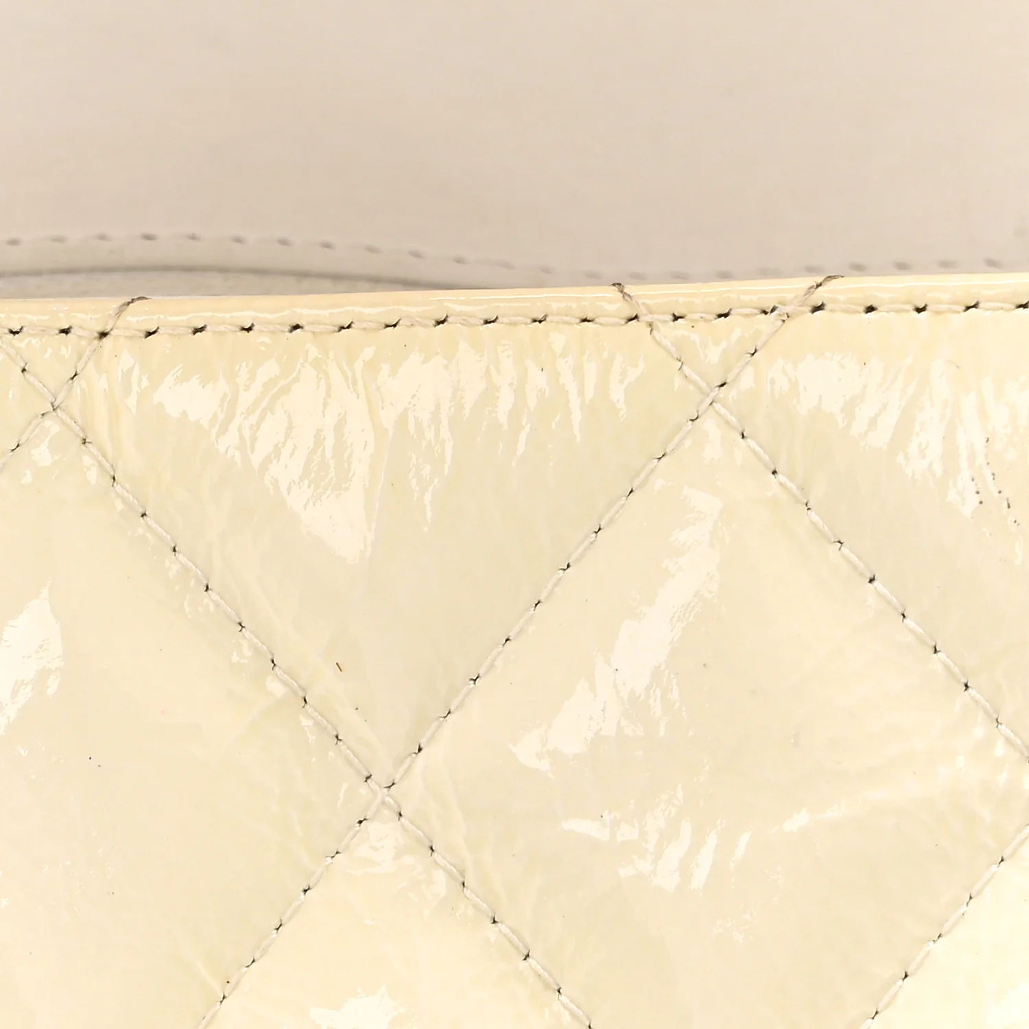 Distressed Patent Jumbo Single Flap White - Image 11
