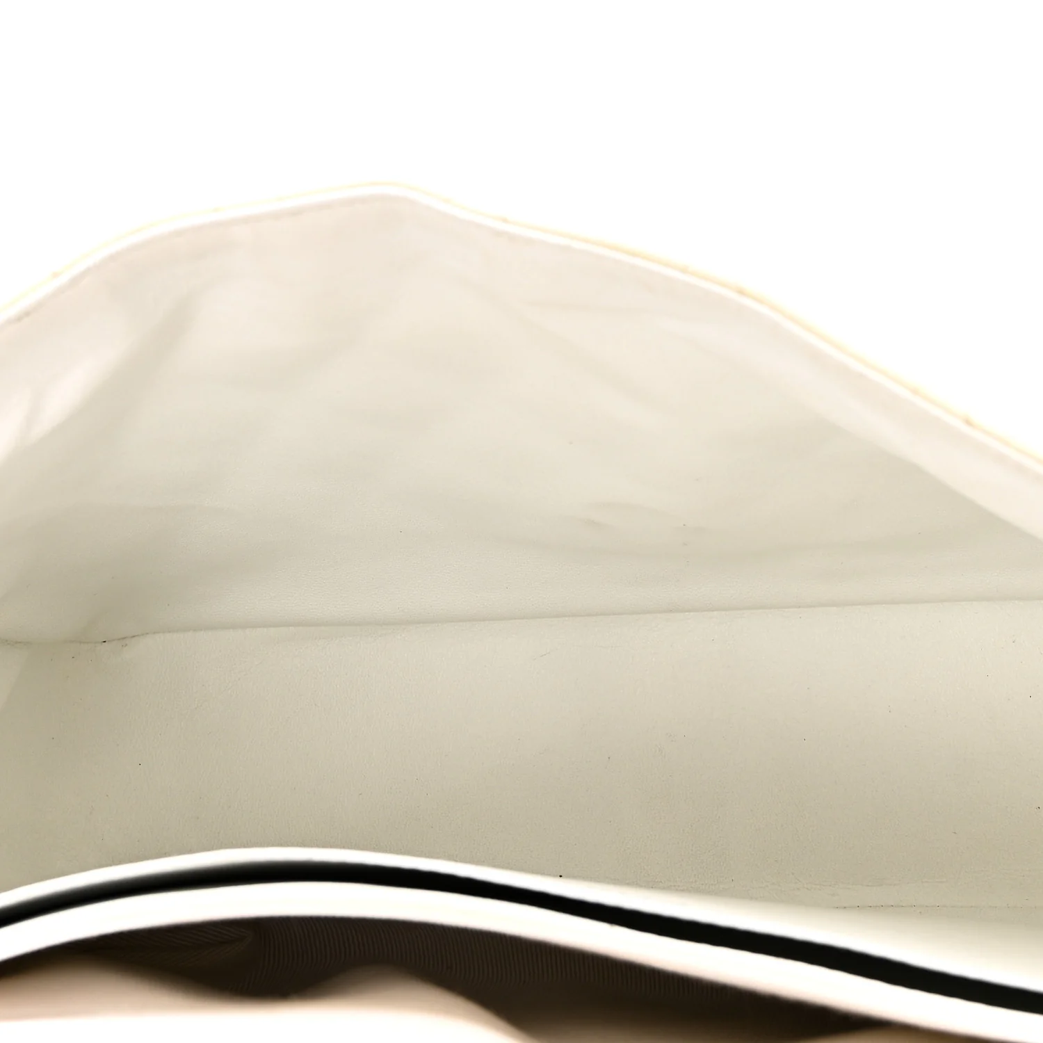 Distressed Patent Jumbo Single Flap White - Image 5