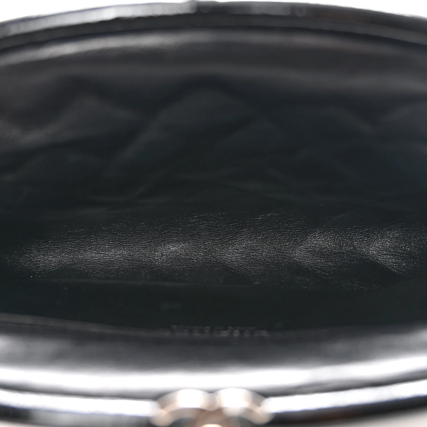 Distressed Patent Quilted Timeless Clutch Black - Image 5