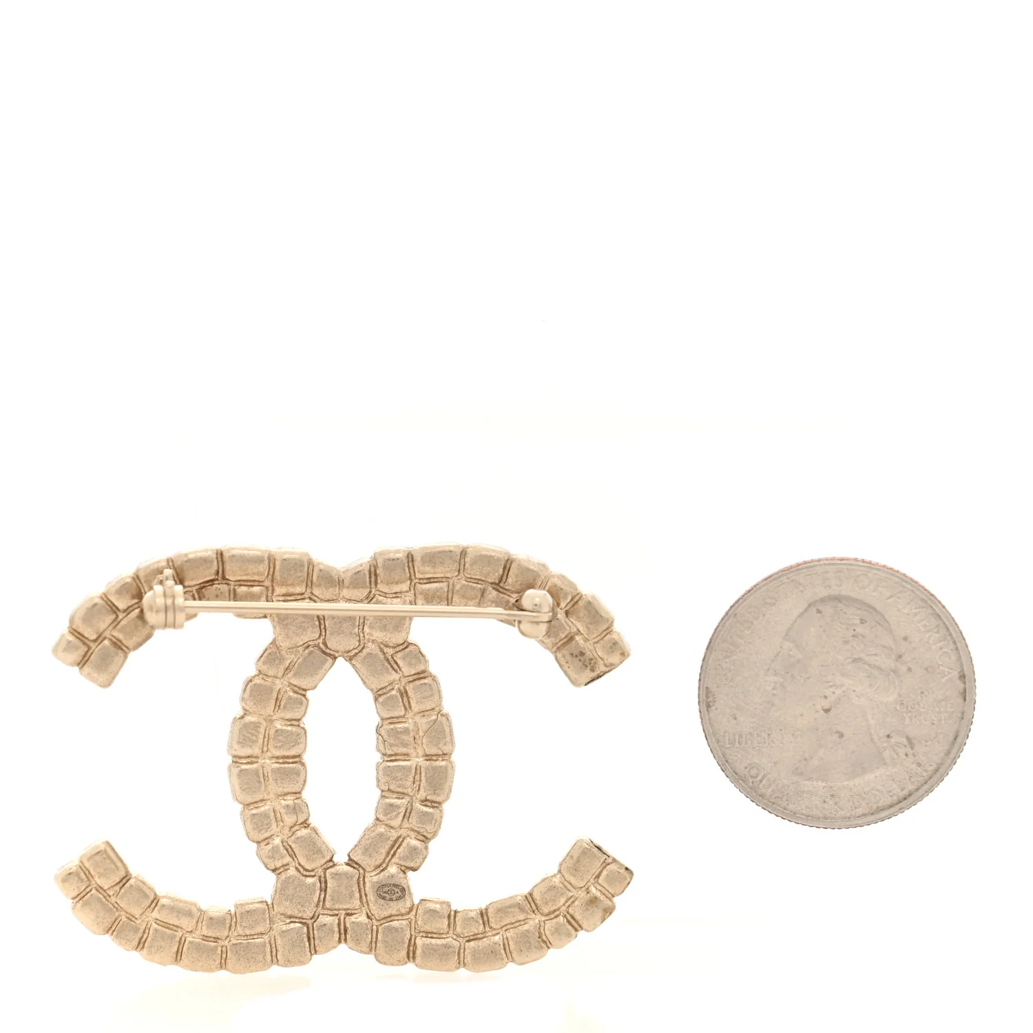 Enamel CC Brooch Gold Multicolor - Image 2