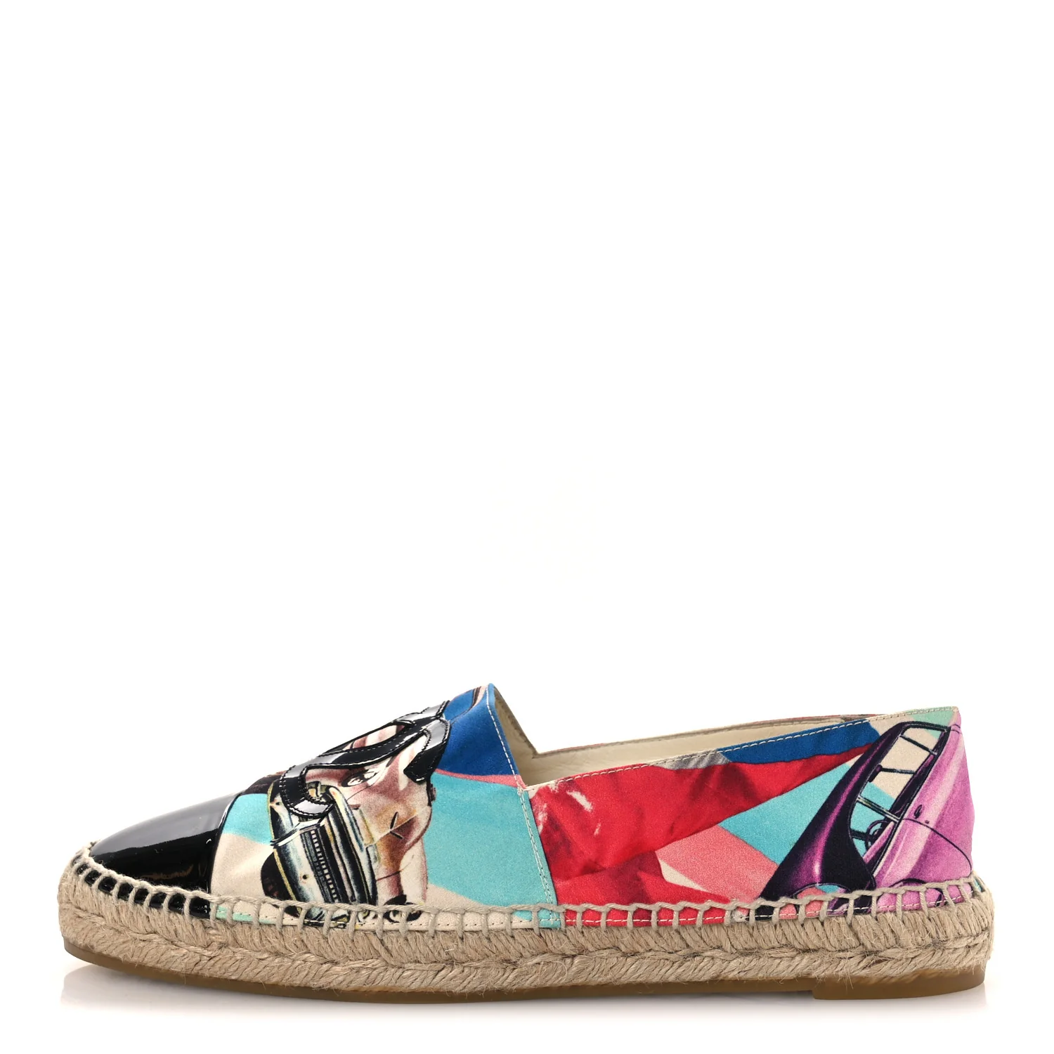 Fabric Patent CC Espadrilles 39 Multicolor Black