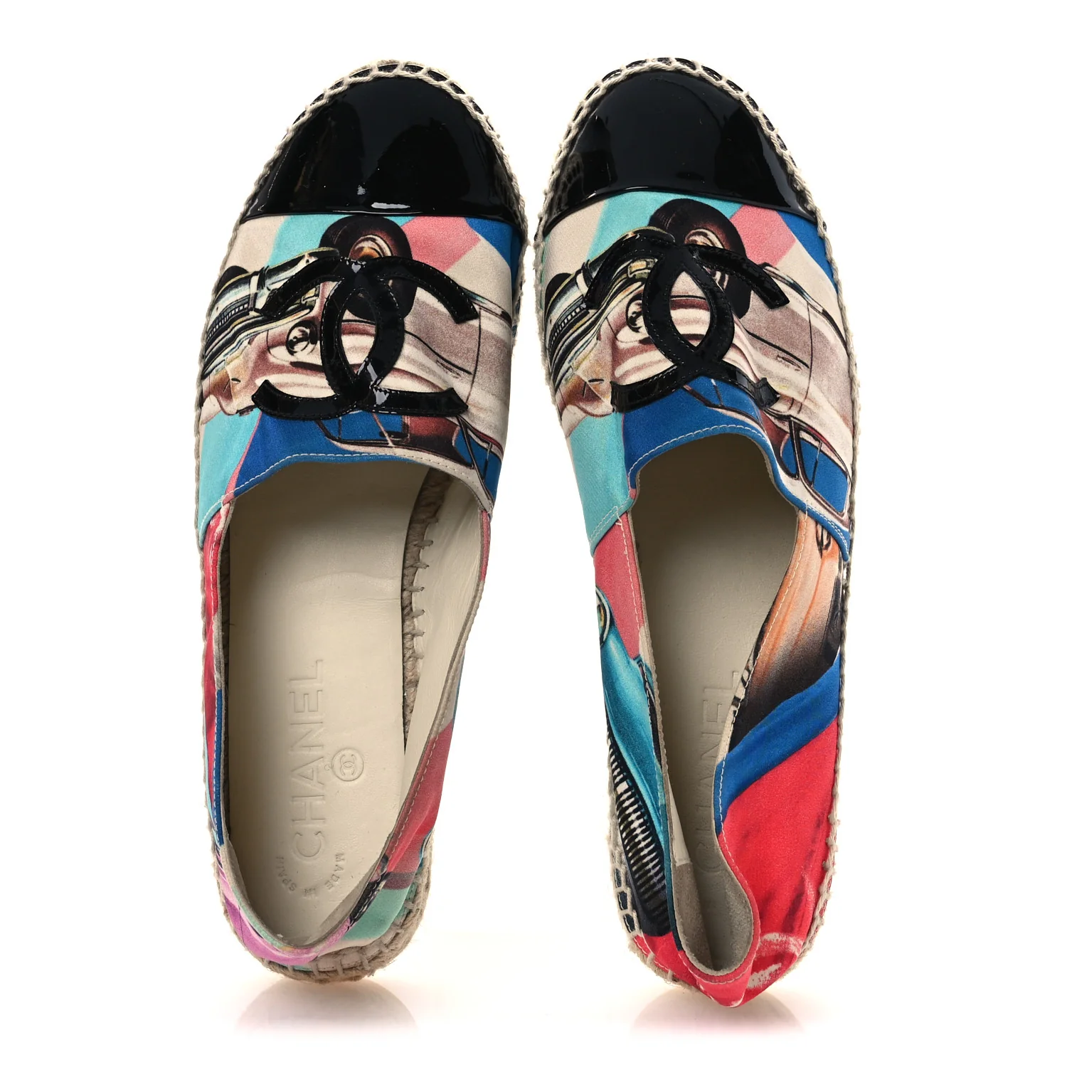 Fabric Patent CC Espadrilles 39 Multicolor Black - Image 2