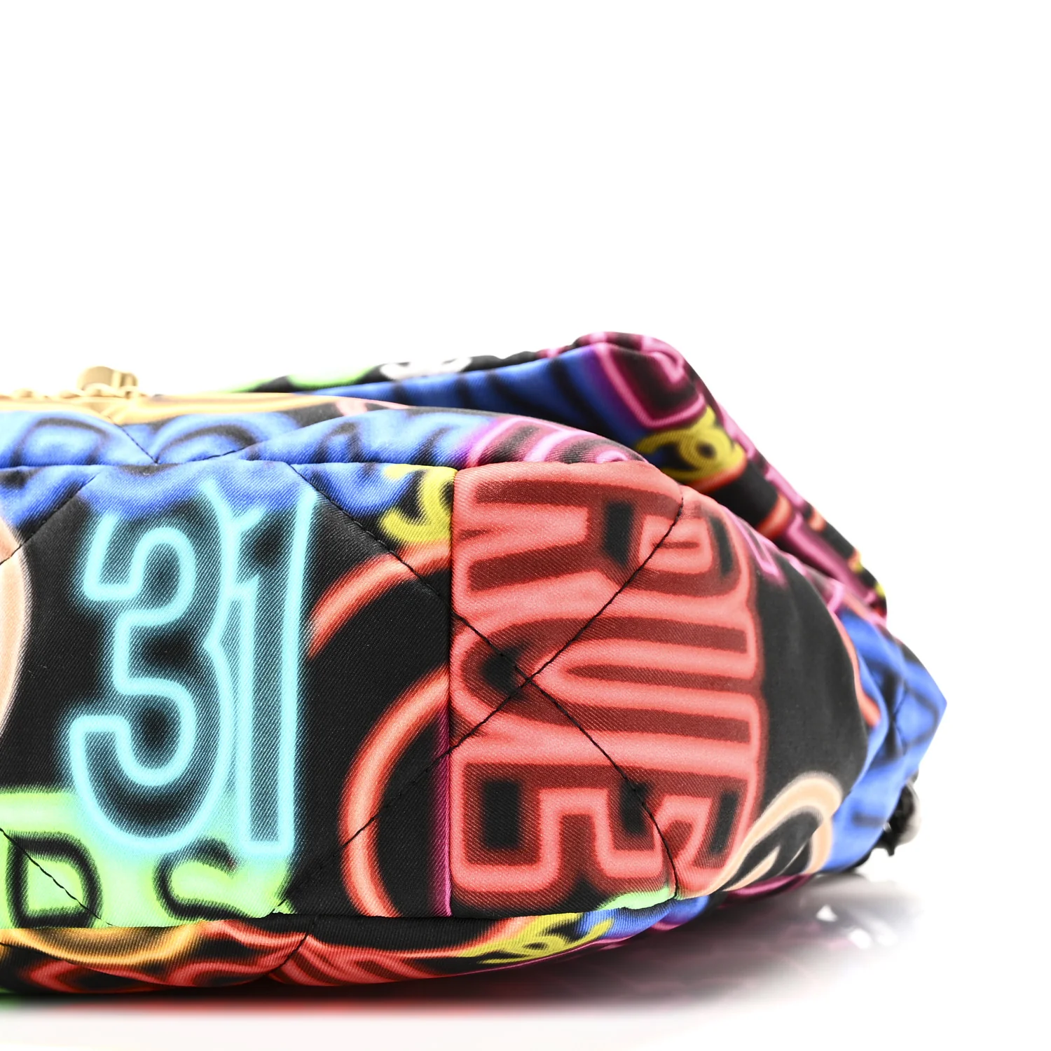 Fabric Printed Medium Chanel 19 Flap Black Multicolor - Image 10