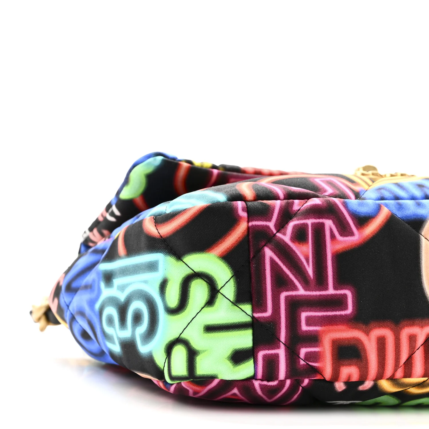 Fabric Printed Medium Chanel 19 Flap Black Multicolor - Image 9