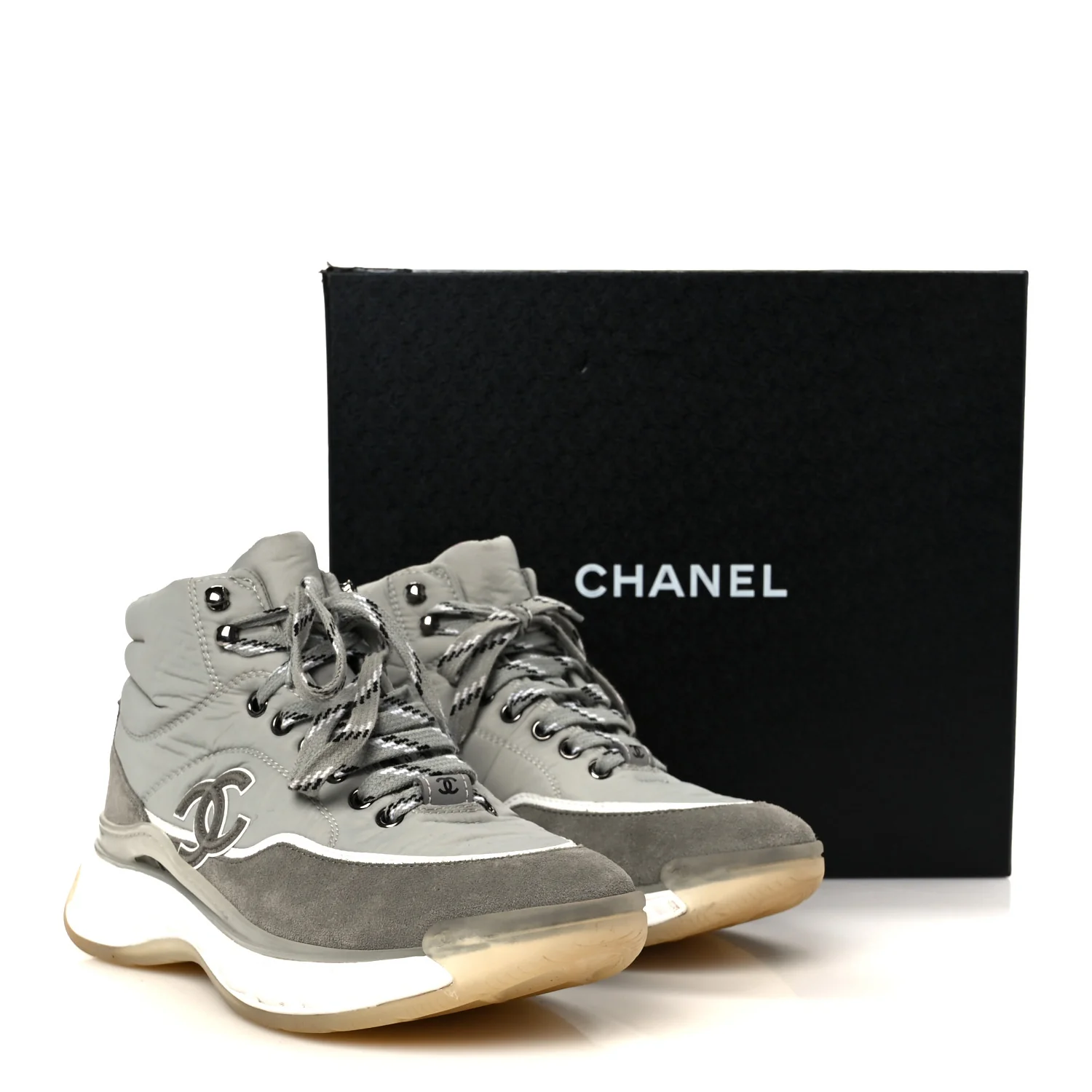 Fabric Suede Womens CC Sneakers 39 Grey - Image 11