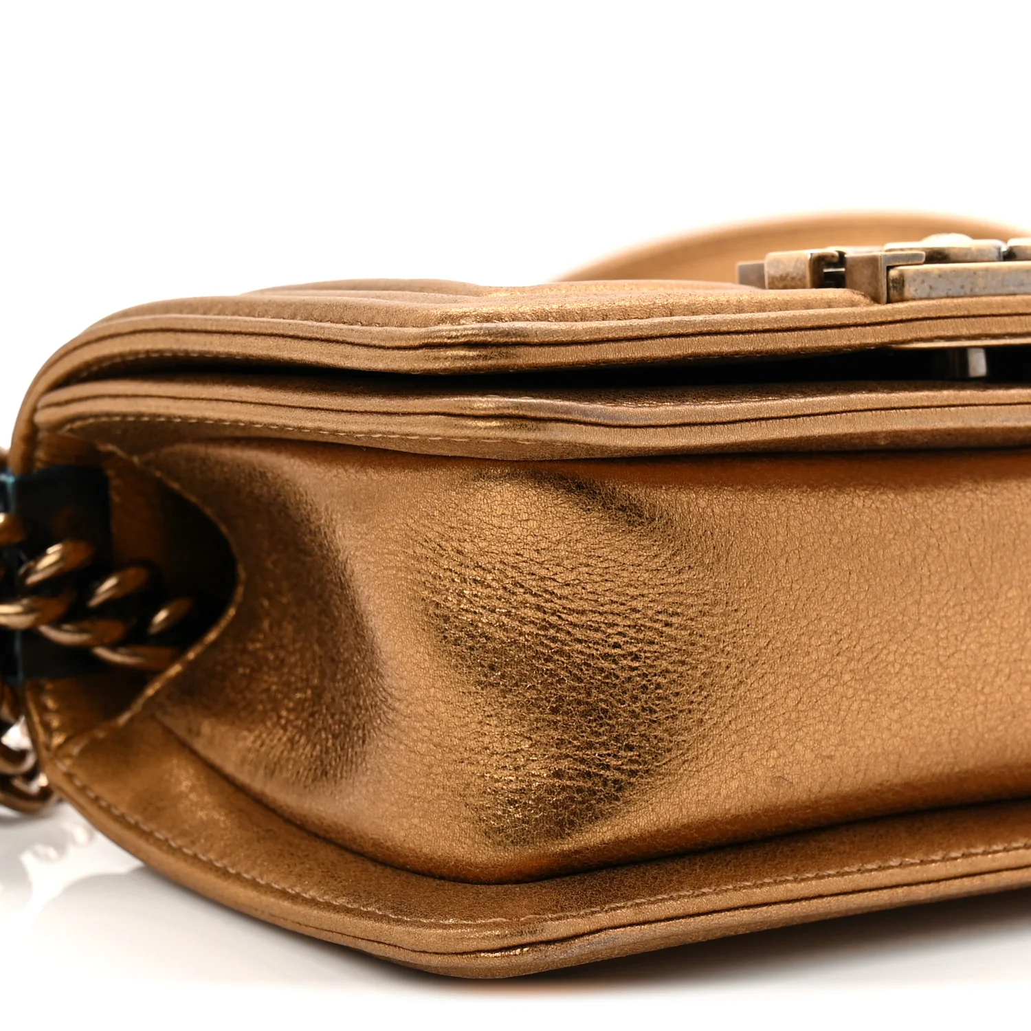 Galuchat Stingray Mini Boy Flap Gold - Image 16