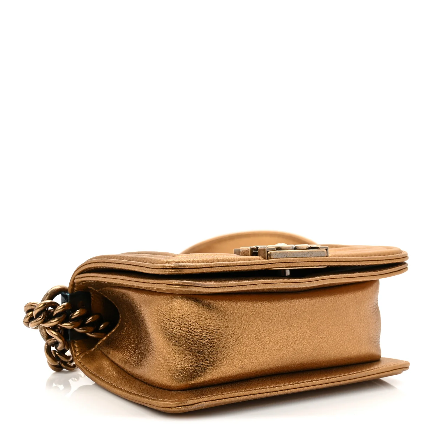 Galuchat Stingray Mini Boy Flap Gold - Image 6
