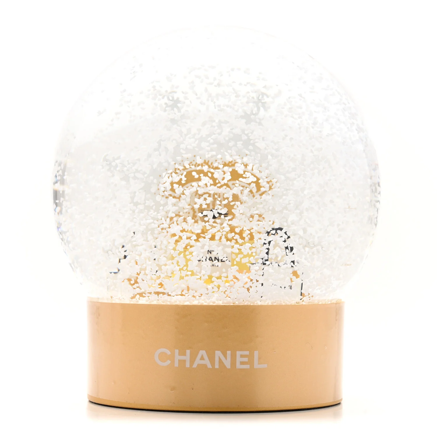 Glass N°5 Perfume Bottle Snow Globe - Image 2