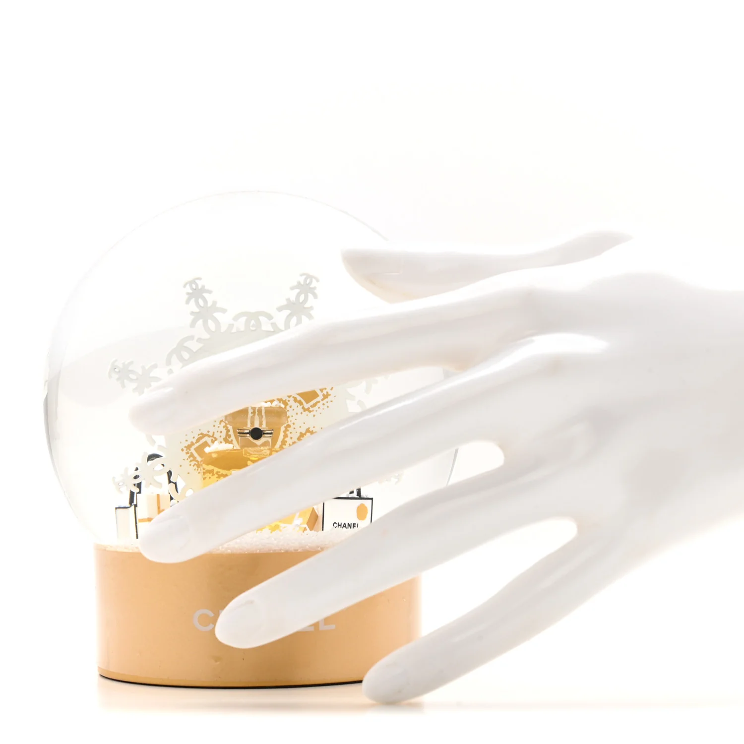 Glass N°5 Perfume Bottle Snow Globe - Image 3