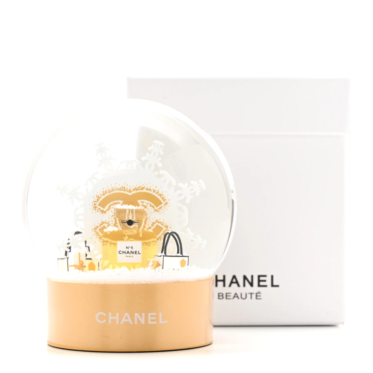 Glass N°5 Perfume Bottle Snow Globe - Image 7