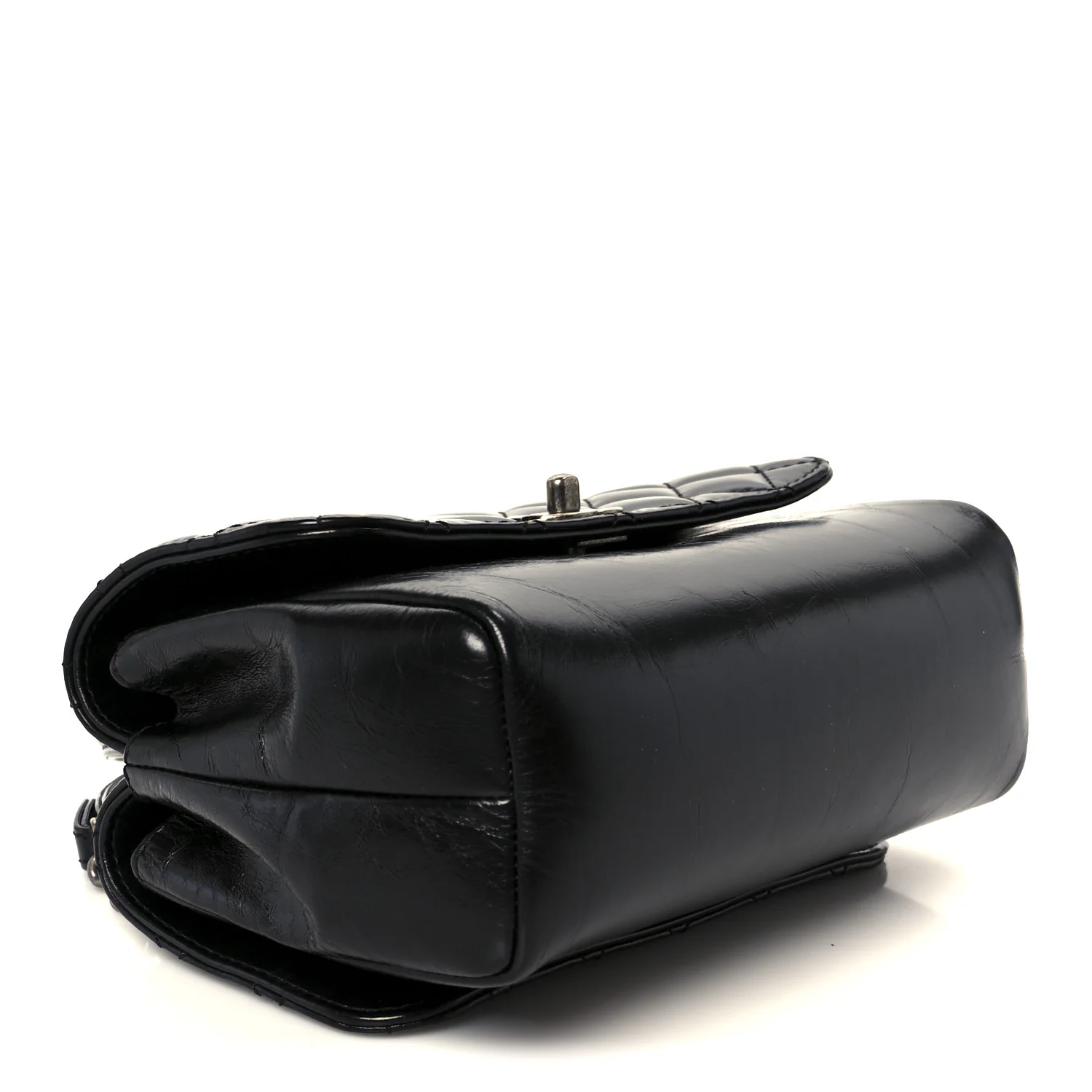 Glazed Calfskin Pilot Essentials Flap Black - Image 4