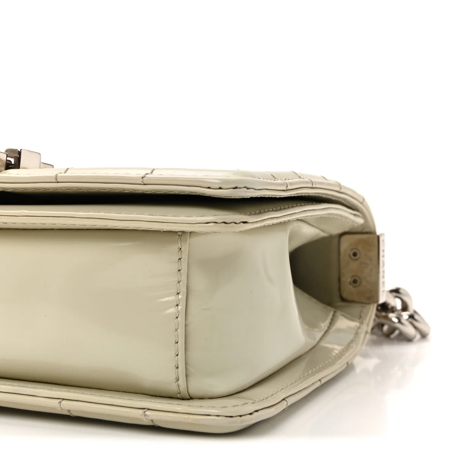 Glazed Calfskin Small Boy Flap Ivory - Image 19