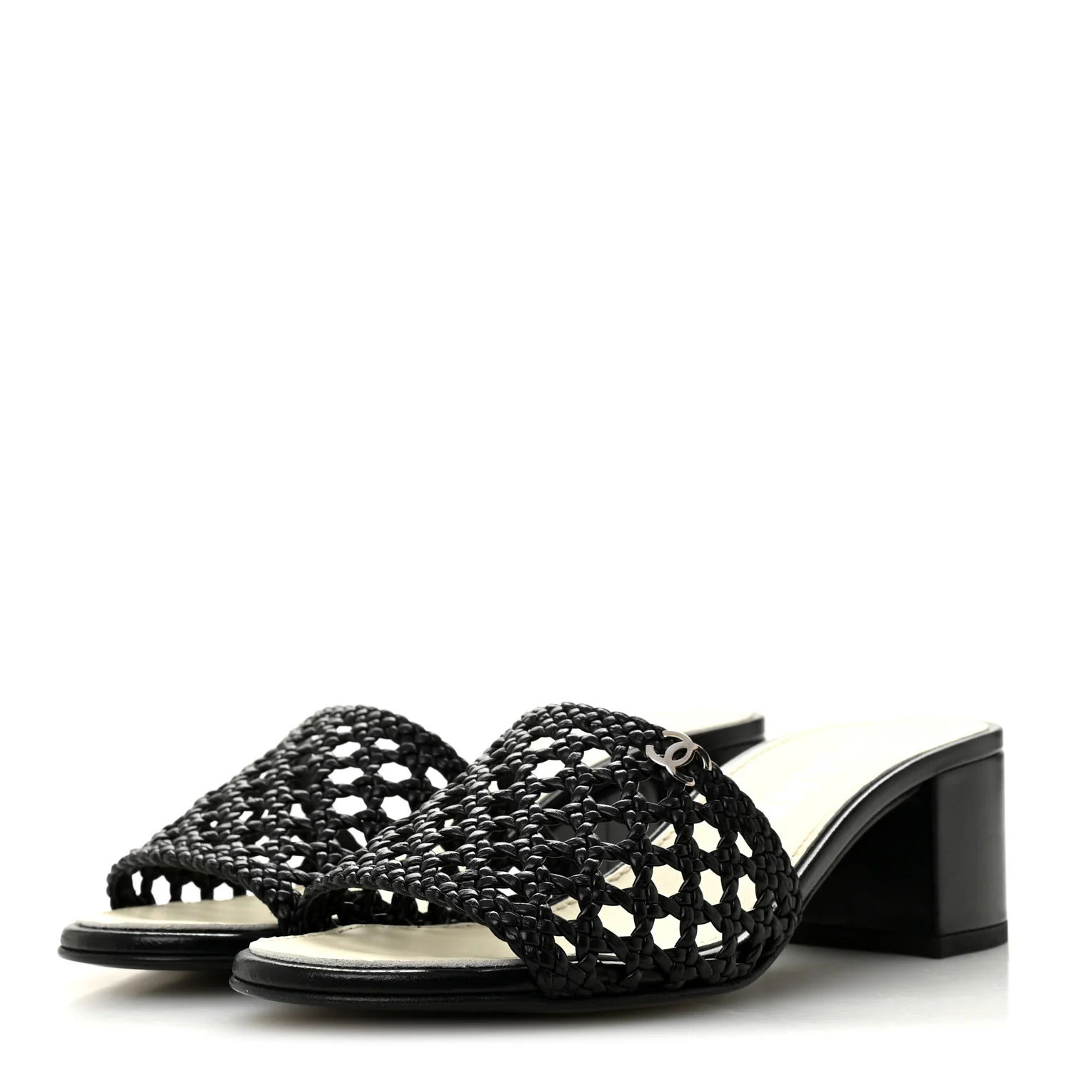 Goatskin Braided Mules 35 Black - Image 4