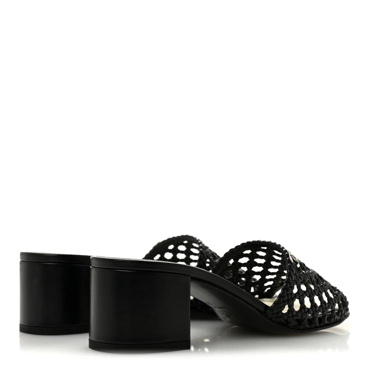 Goatskin Braided Mules 35 Black - Image 5