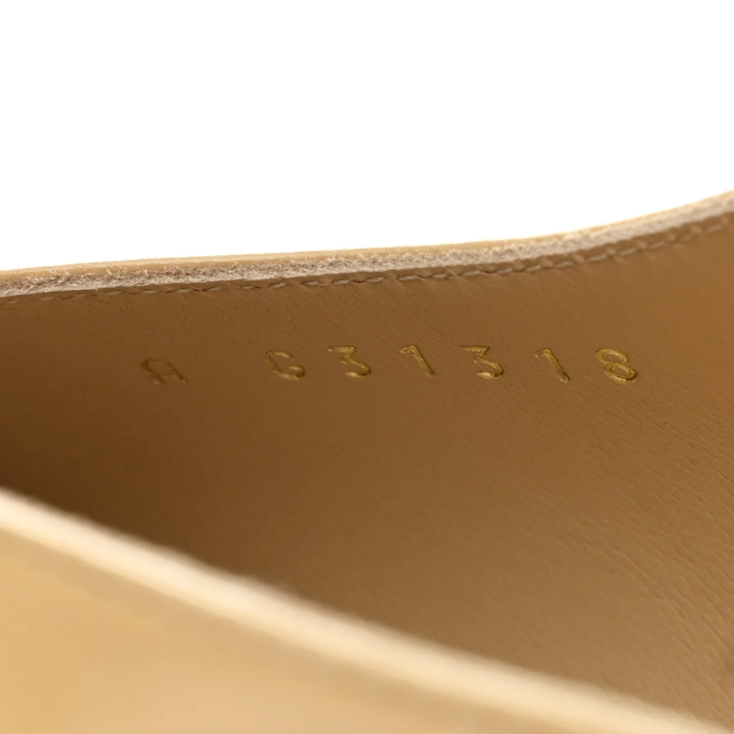 Goatskin Grosgrain Cap Toe CC Slingback Pumps 40.5 Beige Black - Image 9