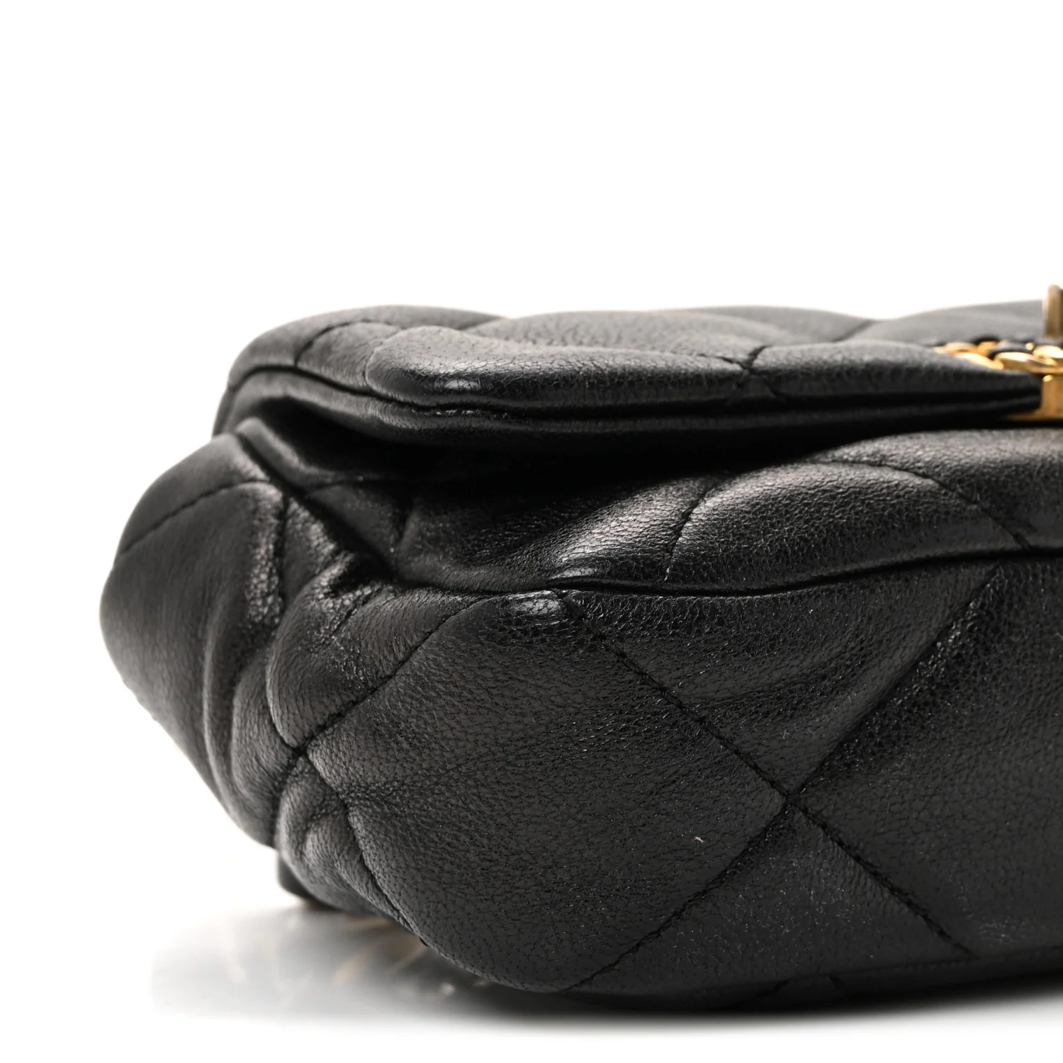 Goatskin Quilted Chanel 19 Waist Bag Black - Image 16
