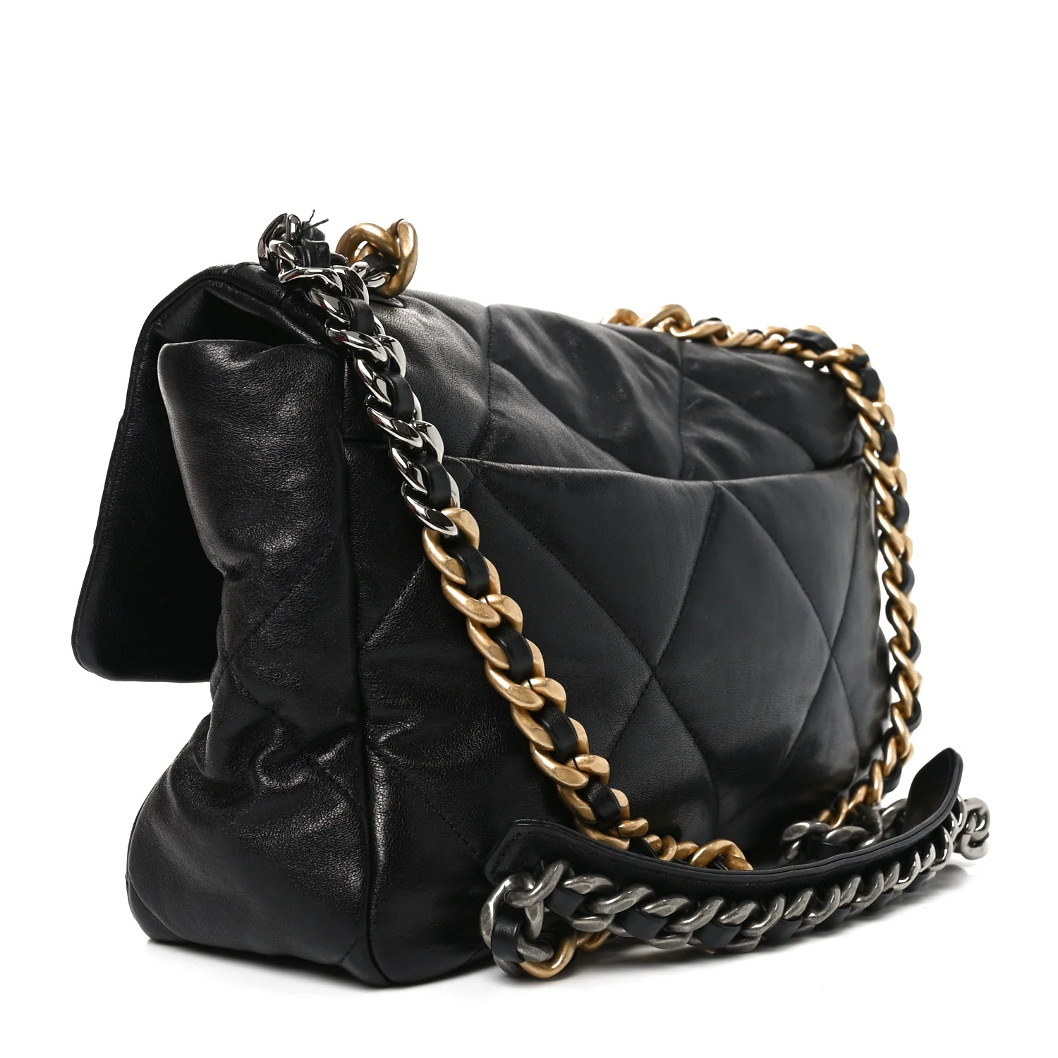 Goatskin Quilted Large Chanel 19 Flap Black - Image 2