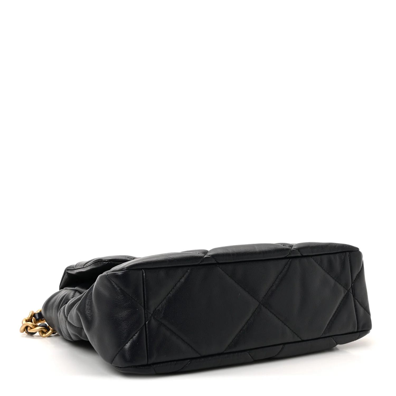 Goatskin Quilted Large Chanel 19 Flap Navy Blue - Image 4