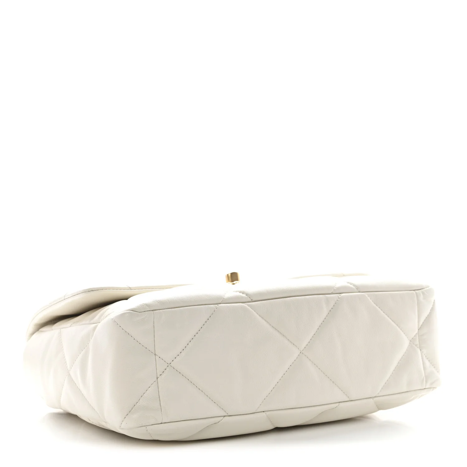 Goatskin Quilted Large Chanel 19 Flap White - Image 5