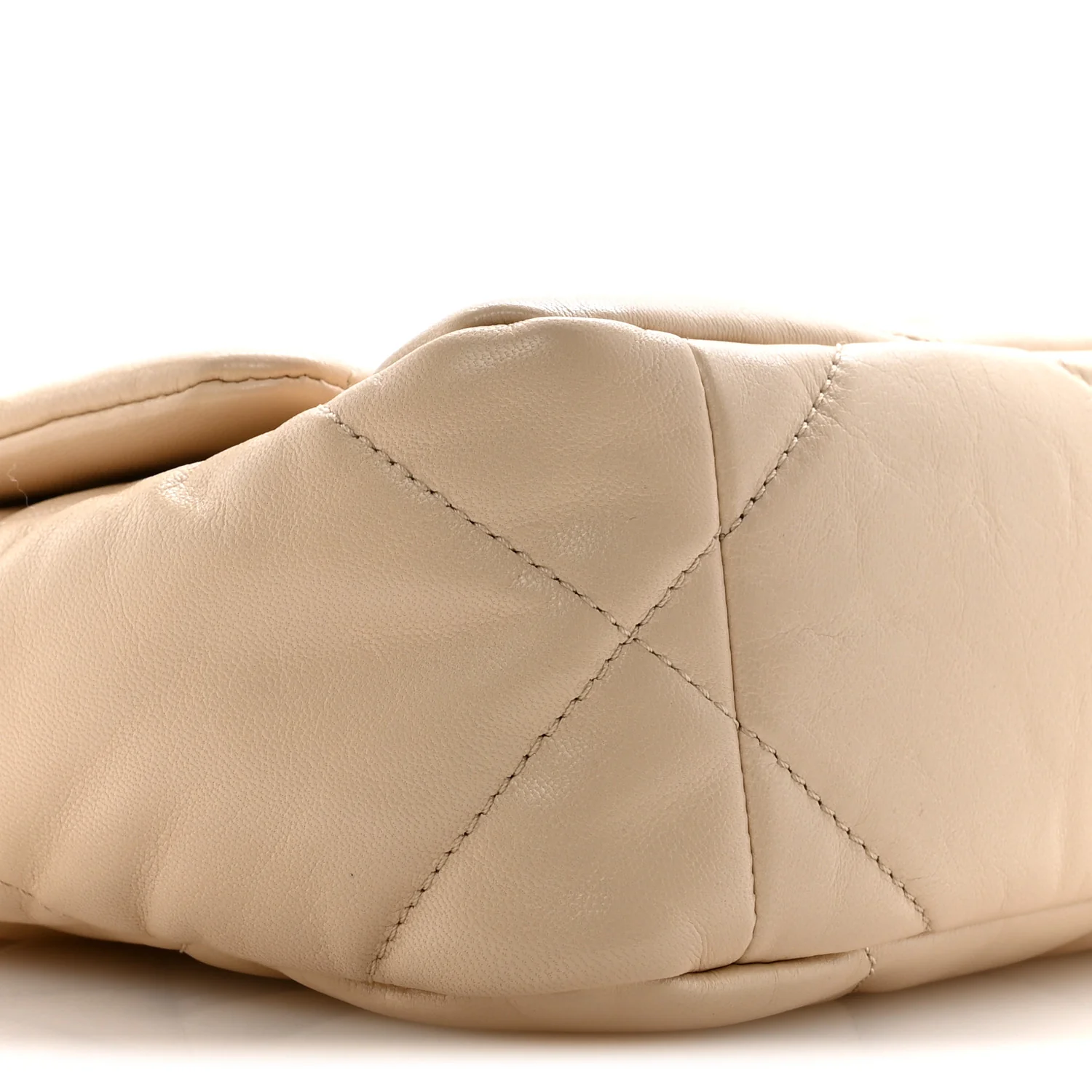 Goatskin Quilted Medium Chanel 19 Flap Beige - Image 9