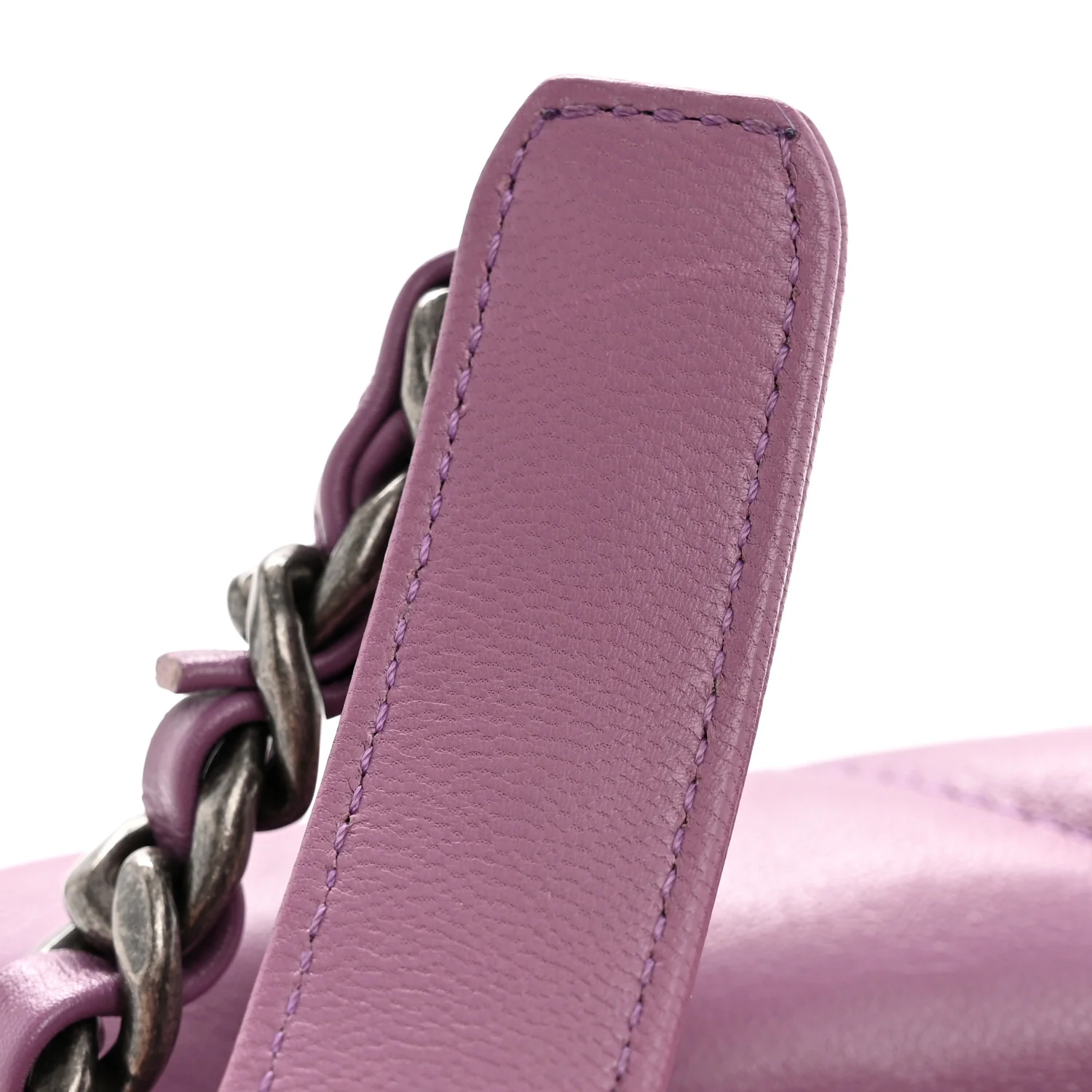 Goatskin Quilted Medium Chanel 19 Flap Purple - Image 12