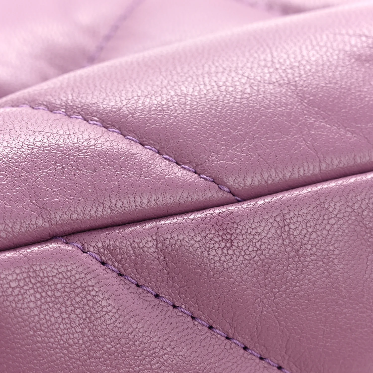 Goatskin Quilted Medium Chanel 19 Flap Purple - Image 13