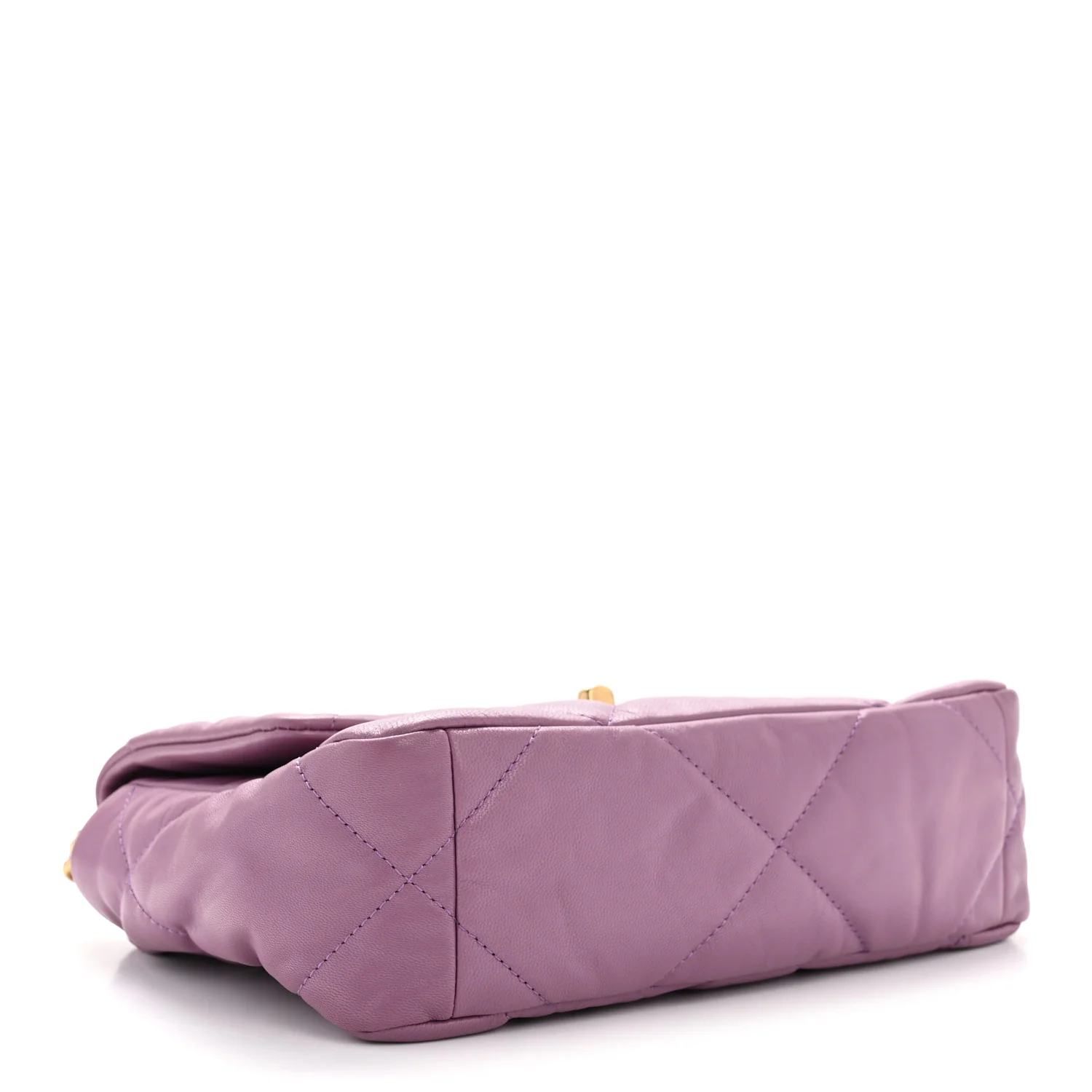 Goatskin Quilted Medium Chanel 19 Flap Purple - Image 4