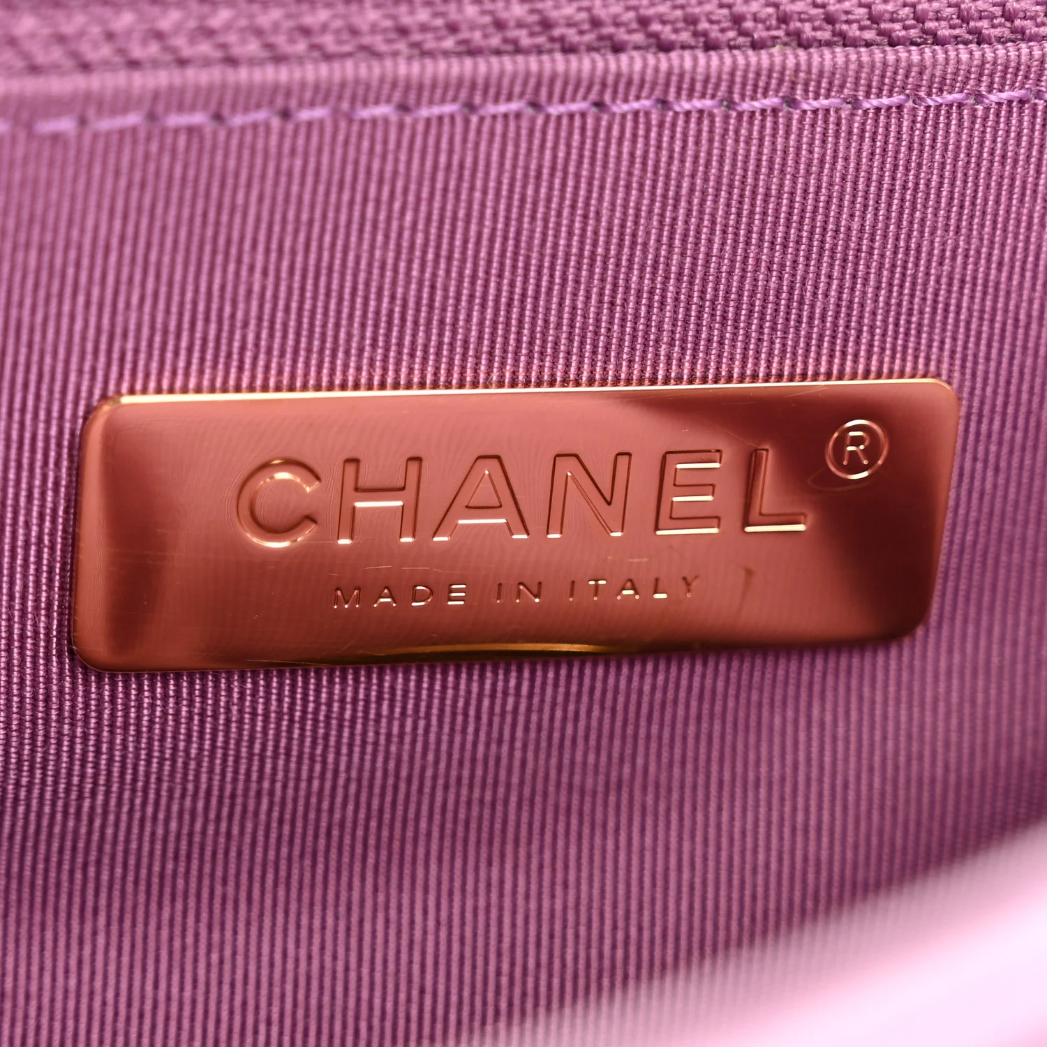 Goatskin Quilted Medium Chanel 19 Flap Purple - Image 6