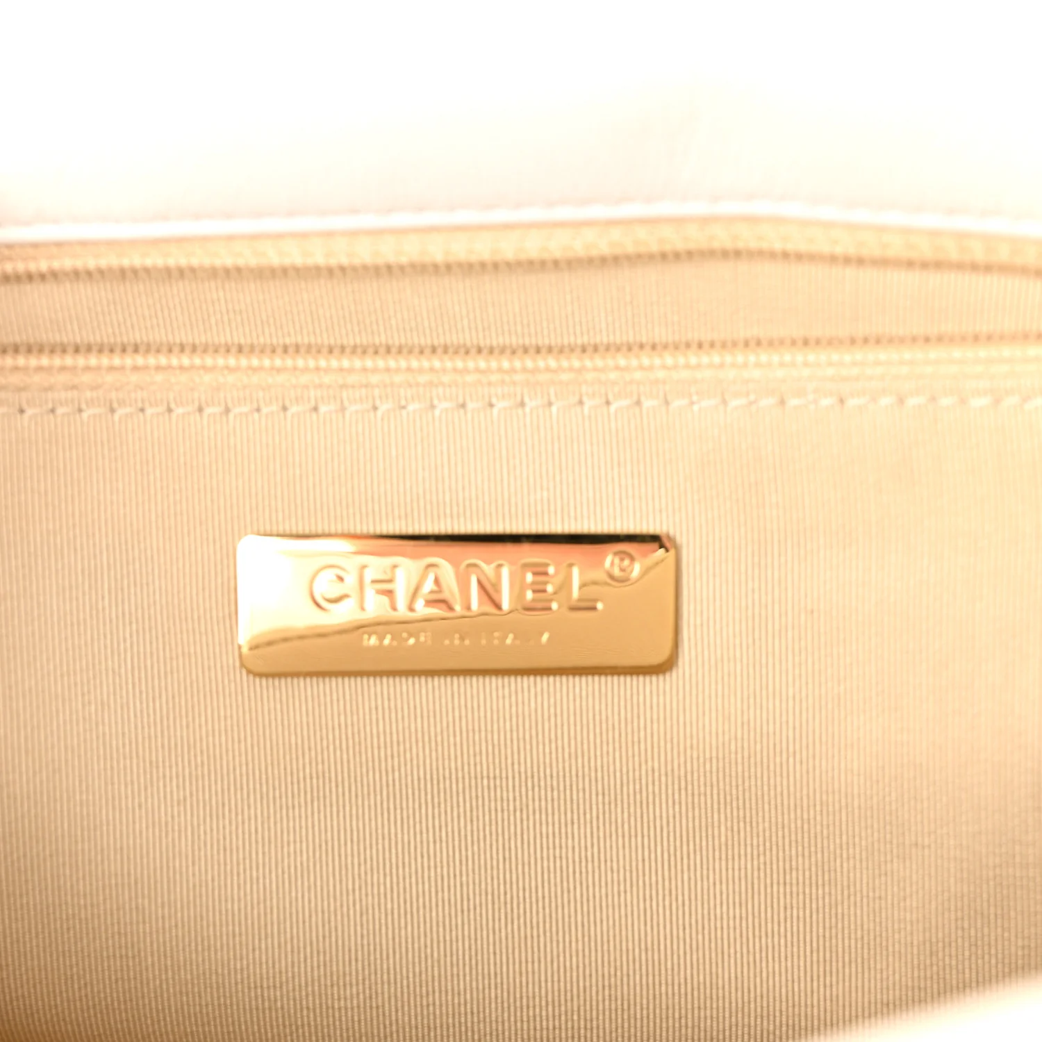 Goatskin Quilted Medium Chanel 19 Flap White - Image 6