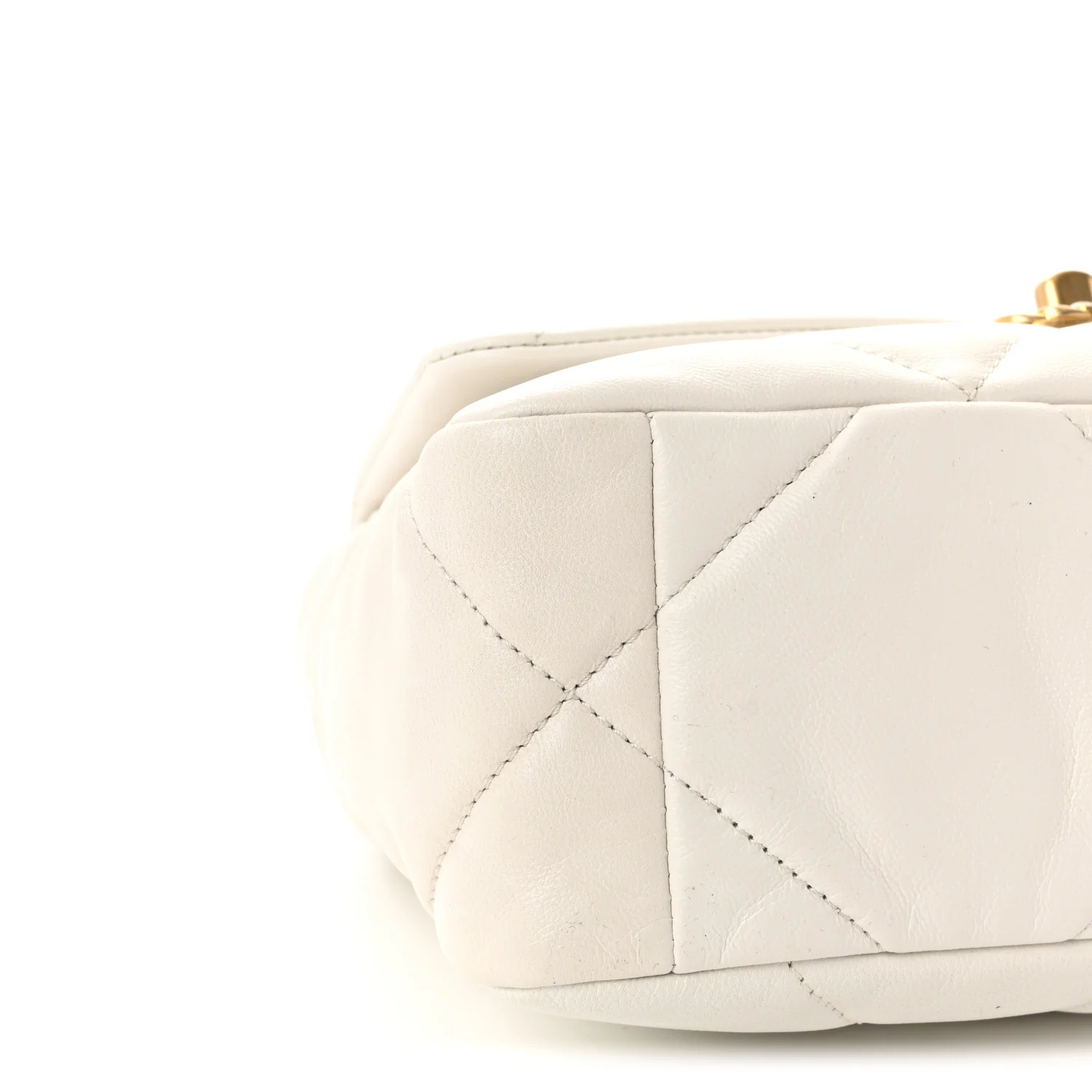 Goatskin Quilted Medium Chanel 19 Flap White - Image 9