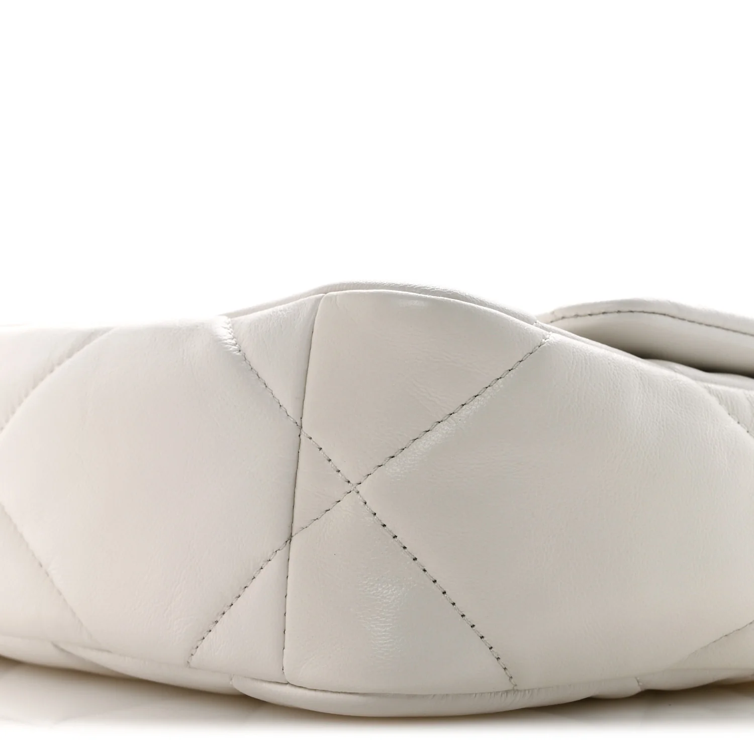 Goatskin Quilted Medium Chanel 19 Flap White - Image 10