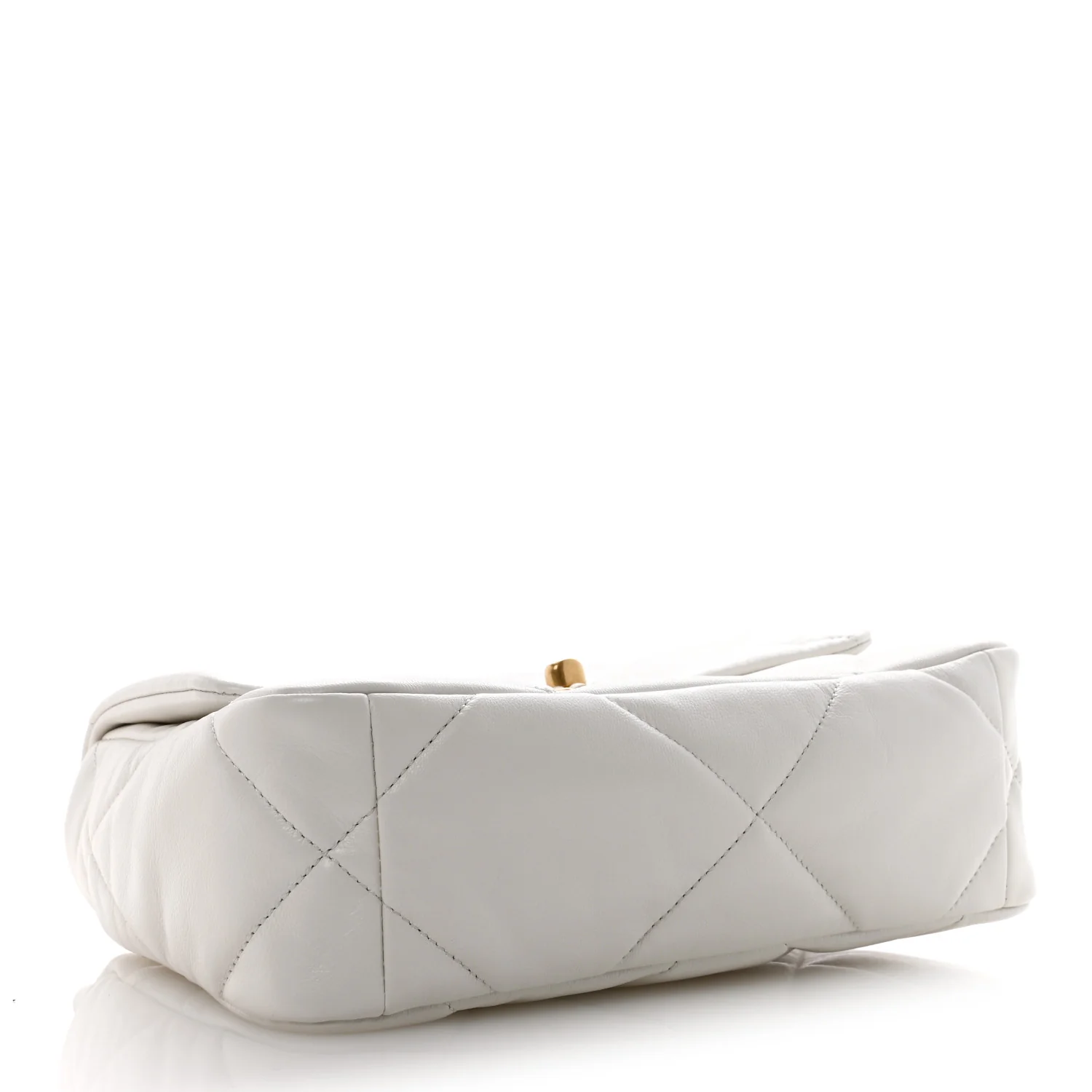 Goatskin Quilted Medium Chanel 19 Flap White - Image 4