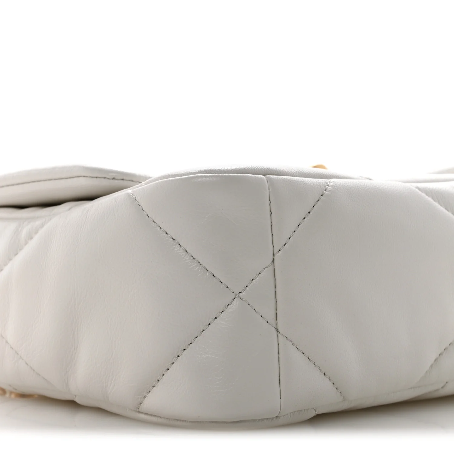 Goatskin Quilted Medium Chanel 19 Flap White - Image 9